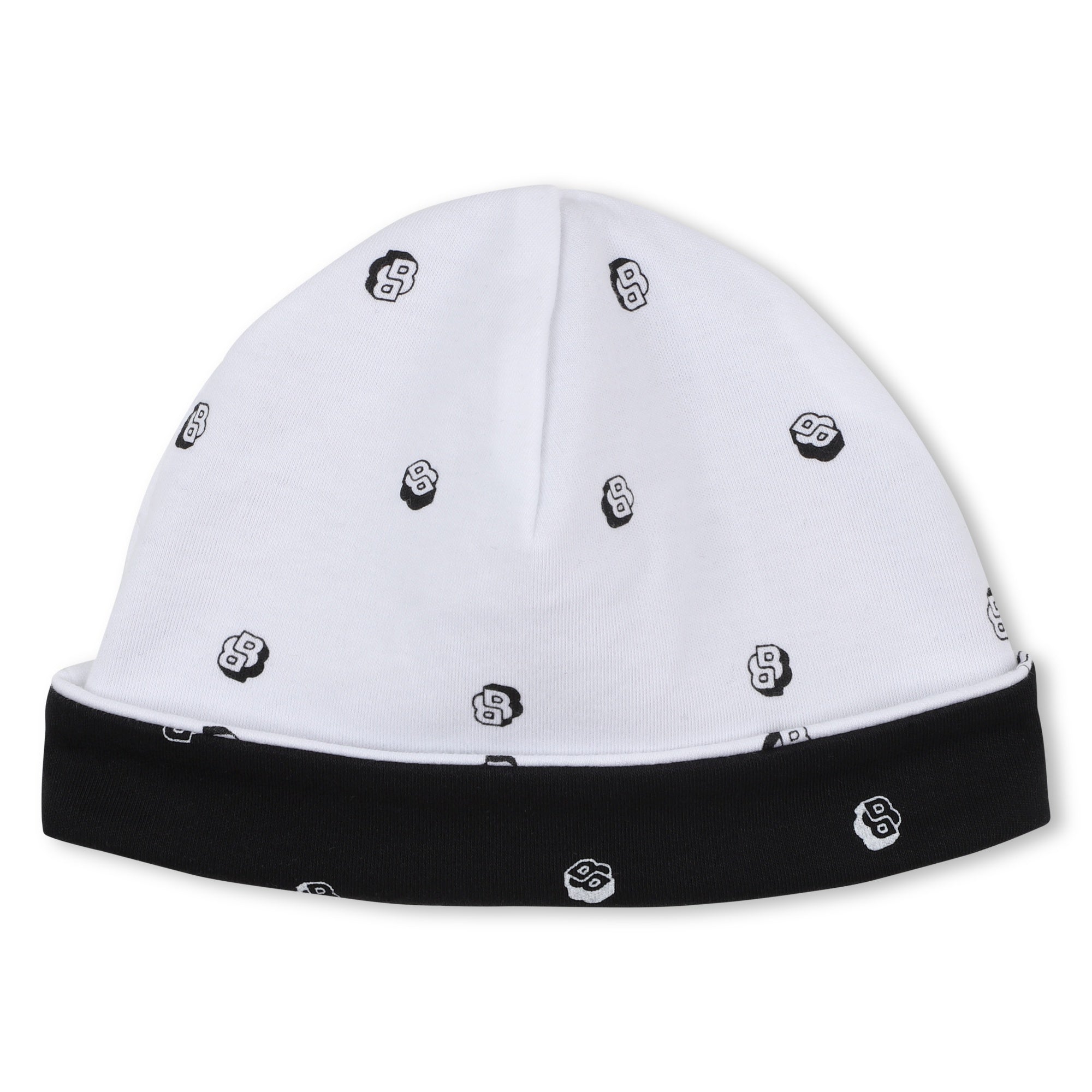 White and Black Cotton Newborn Gift Set with Babygrow, Bodysuit and Two Hats Hugo Boss