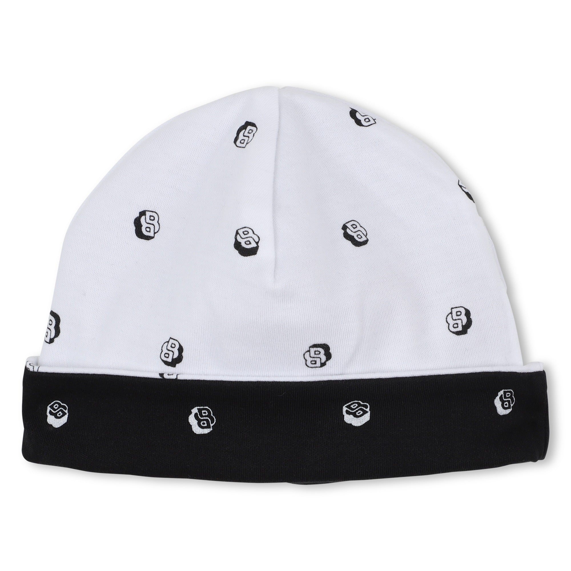 White and Black Cotton Newborn Gift Set with Babygrow, Bodysuit and Two Hats Hugo Boss