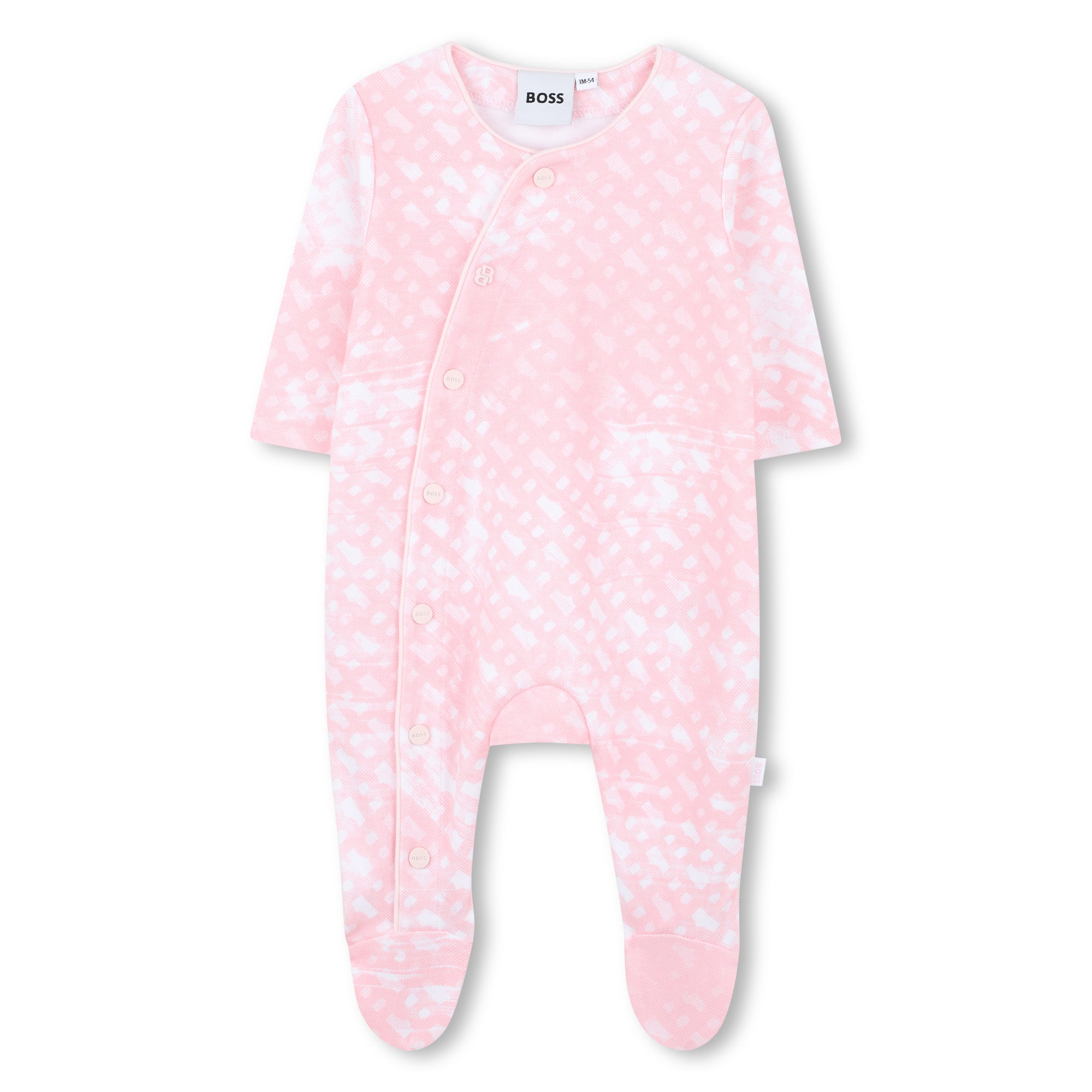 Baby Sleepsuit and Hat Set in Soft Pink