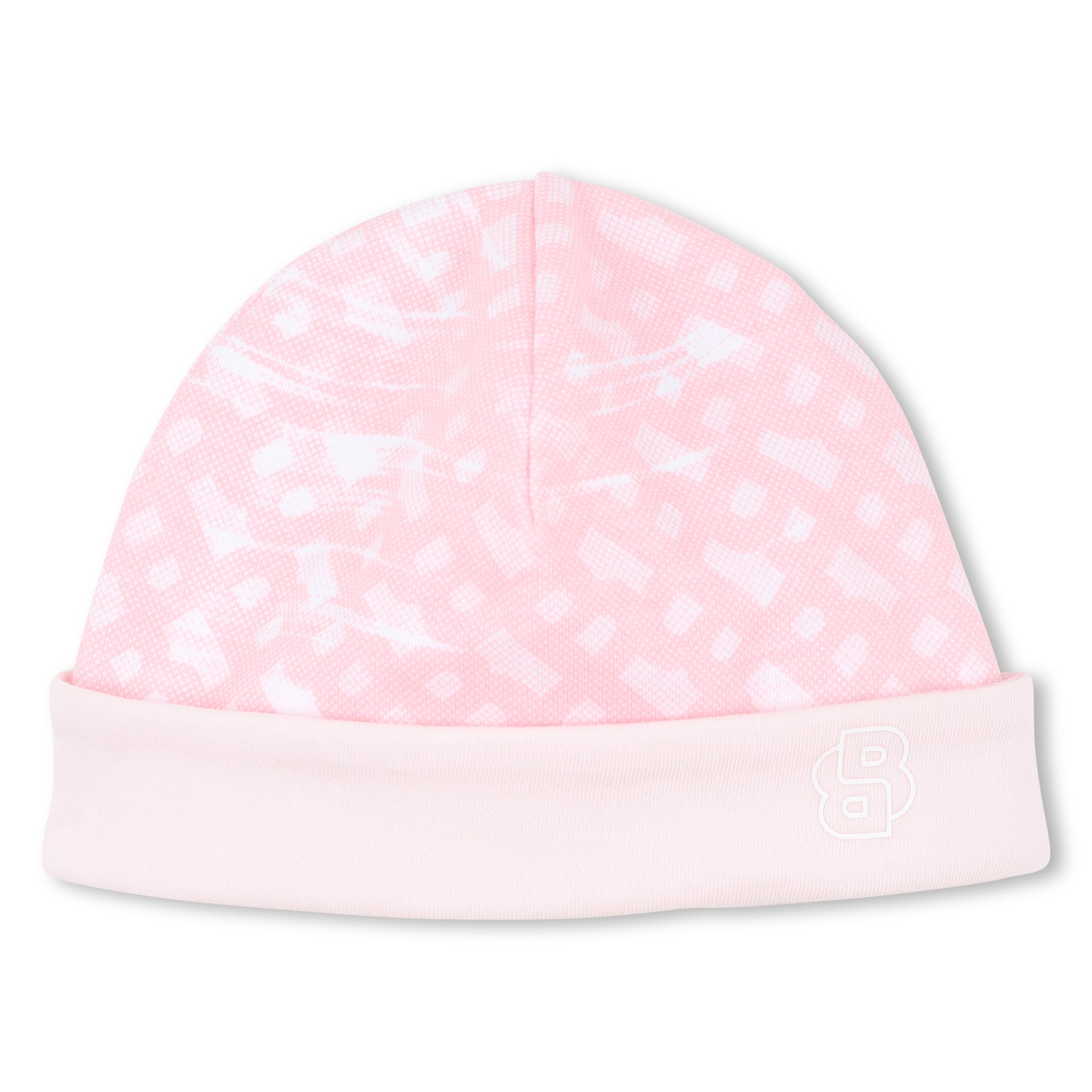 Baby Sleepsuit and Hat Set in Soft Pink
