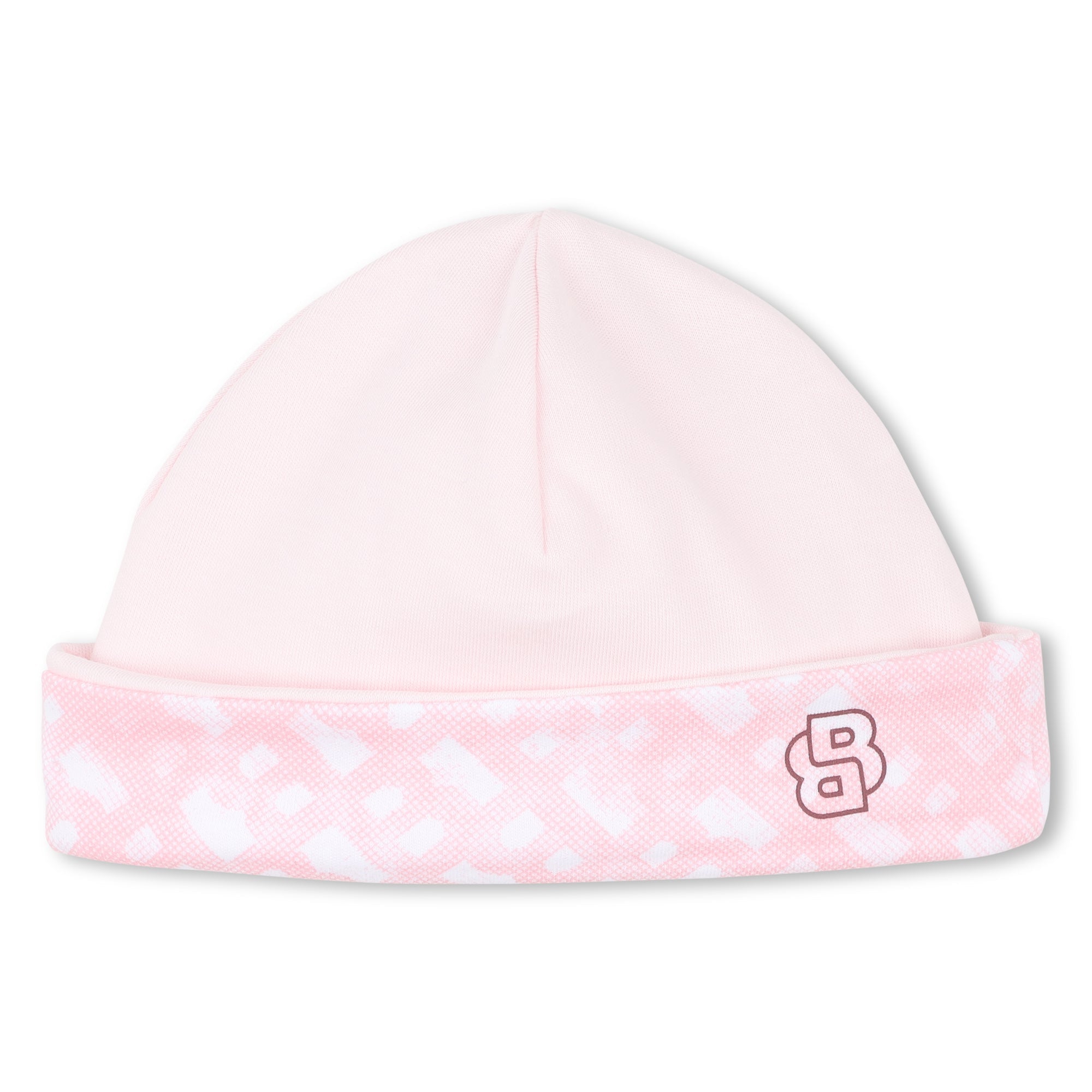 Baby Sleepsuit and Hat Set in Soft Pink Hugo Boss