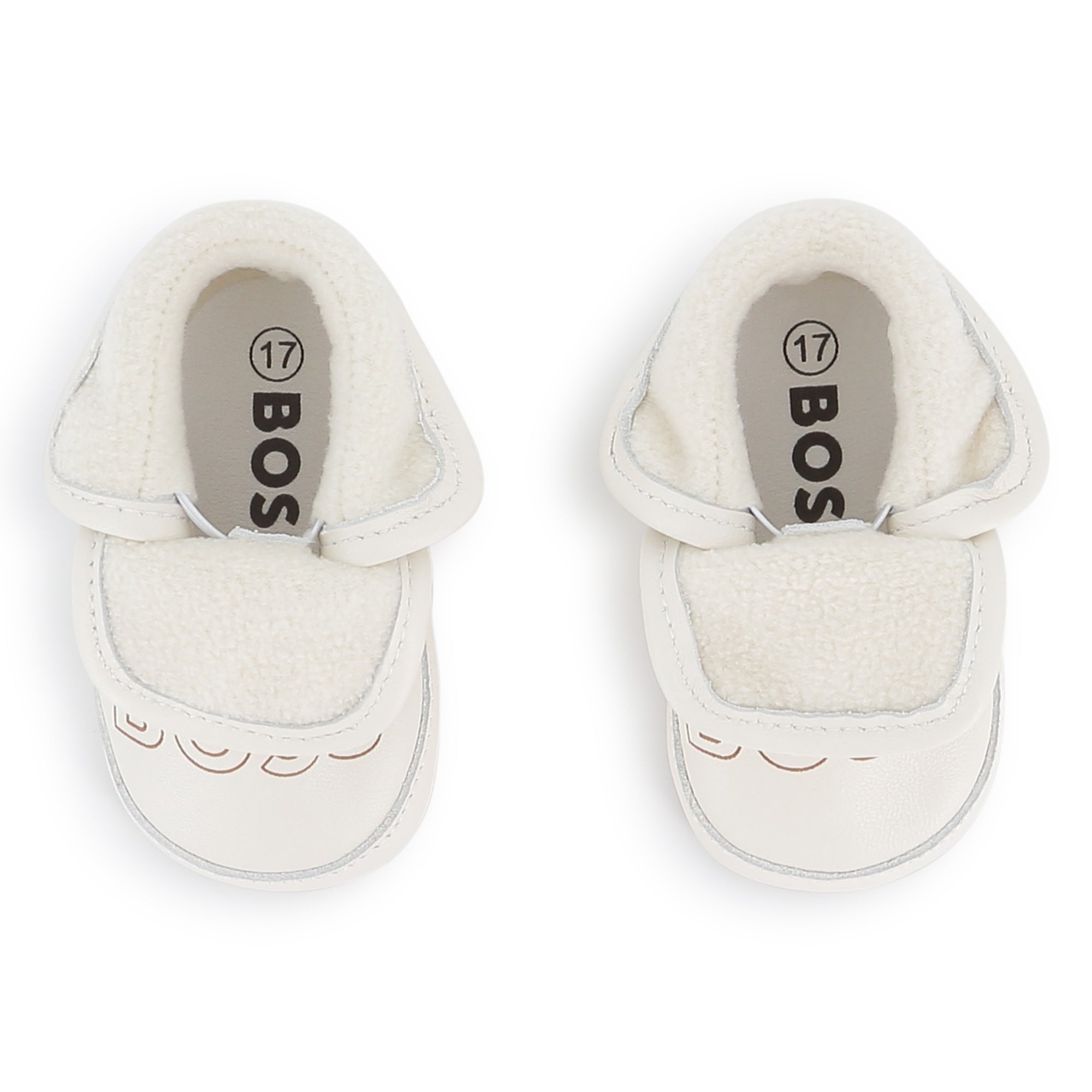 Sheep Leather Slippers with Elastic Fastener and Faux Shearling Lining