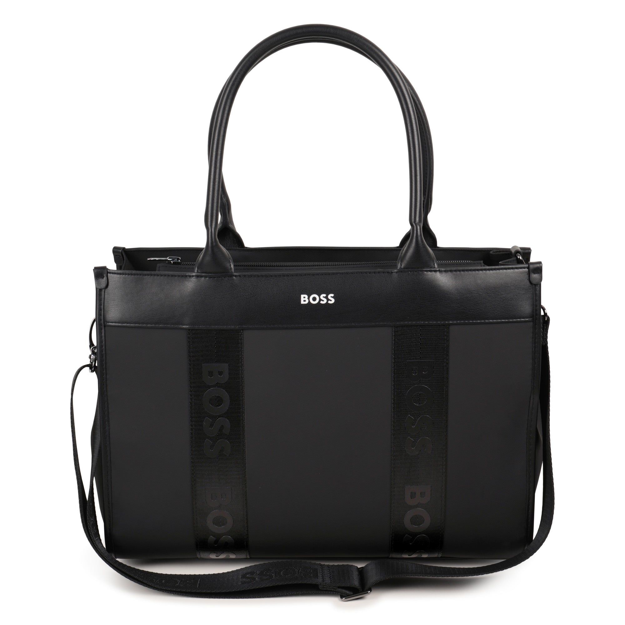 Coated Fabric Changing Bag with Accessories and Logo Details