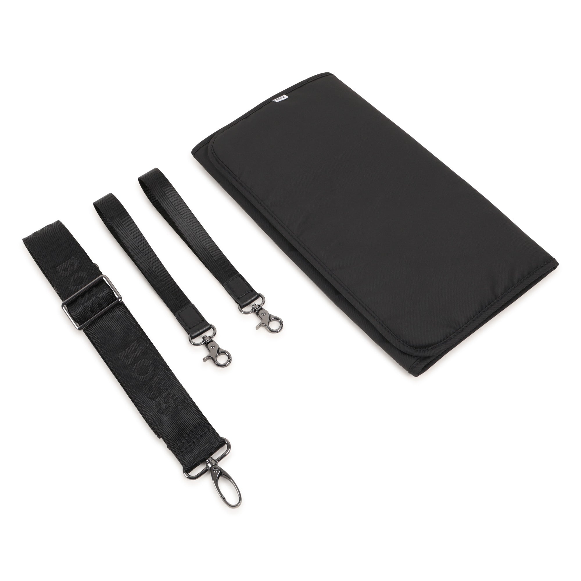 Coated Fabric Changing Bag with Accessories and Logo Details