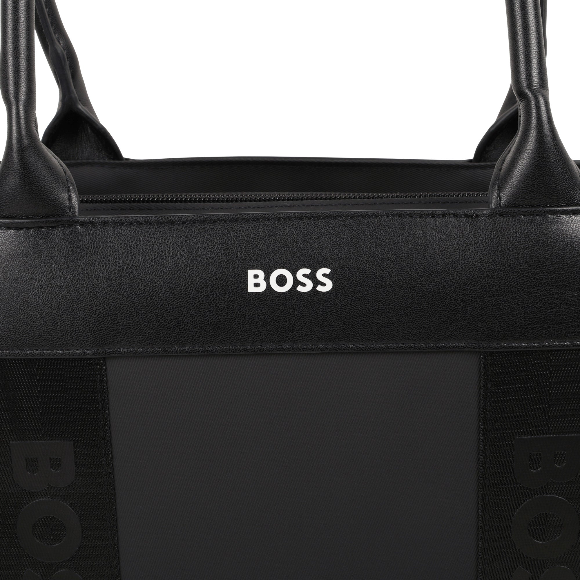 Coated Fabric Changing Bag with Accessories and Logo Details