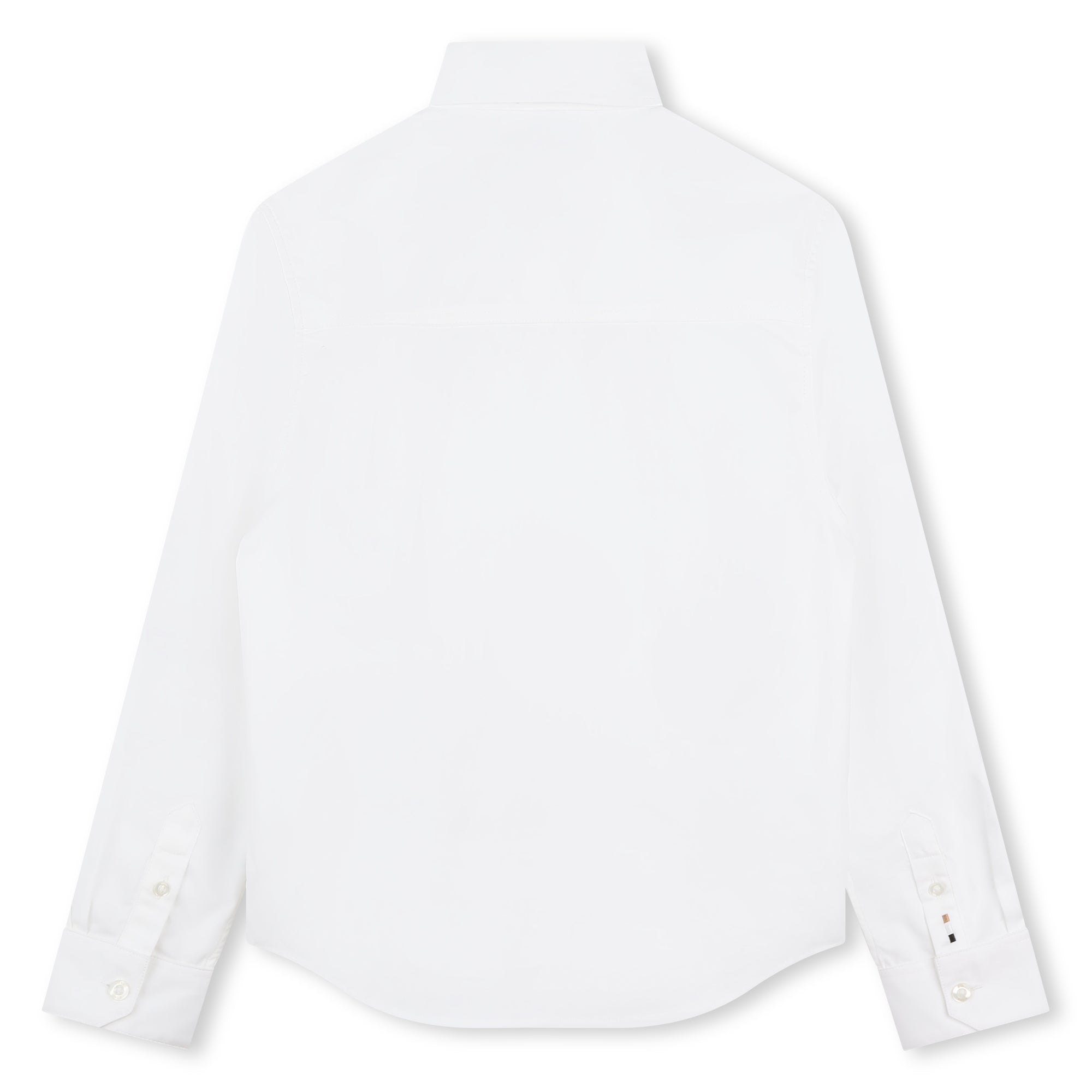 Cotton Oxford Long Sleeve Shirt with Embroidered Logo