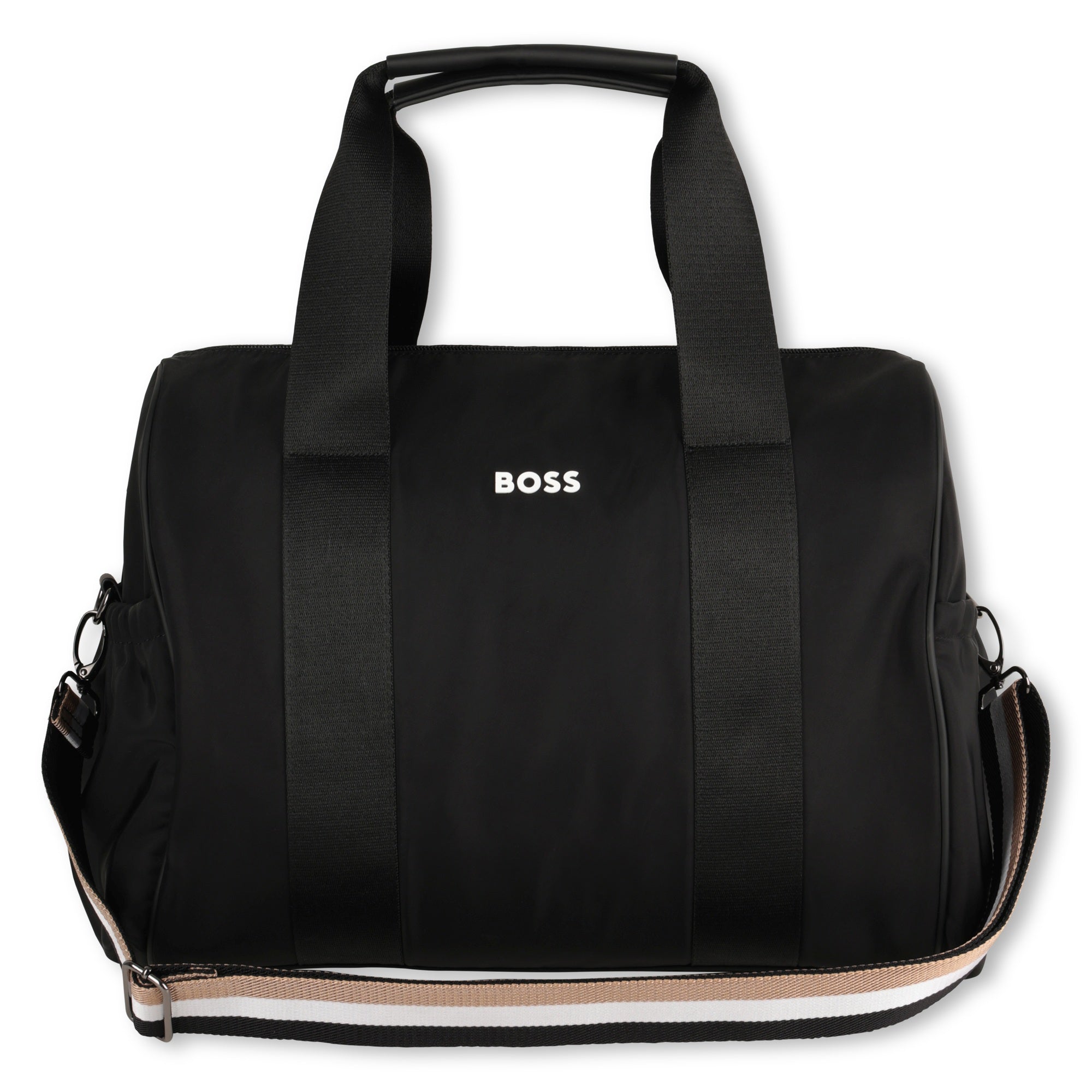 Coated Fabric Changing Bag with Tricolour Strap and Accessories