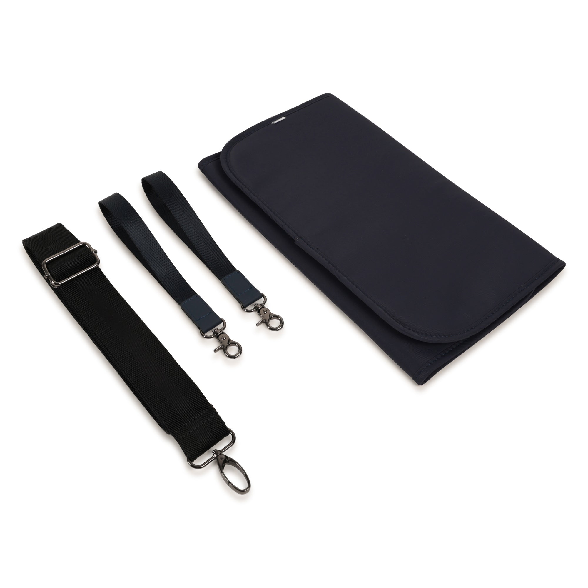 Navy Blue Nylon Changing Bag with Changing Mat and Accessories