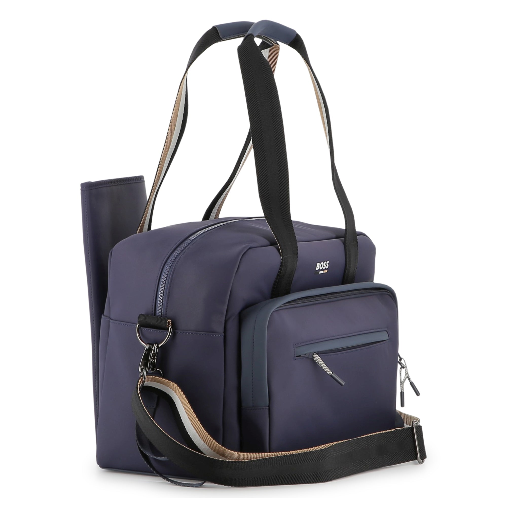 Navy Blue Nylon Changing Bag with Changing Mat and Accessories
