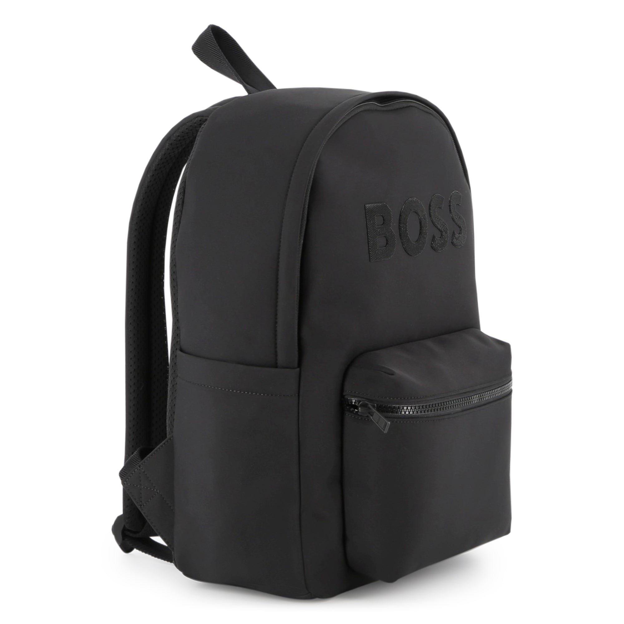Canvas Backpack with Branded Textured Print and Side Pockets Hugo Boss