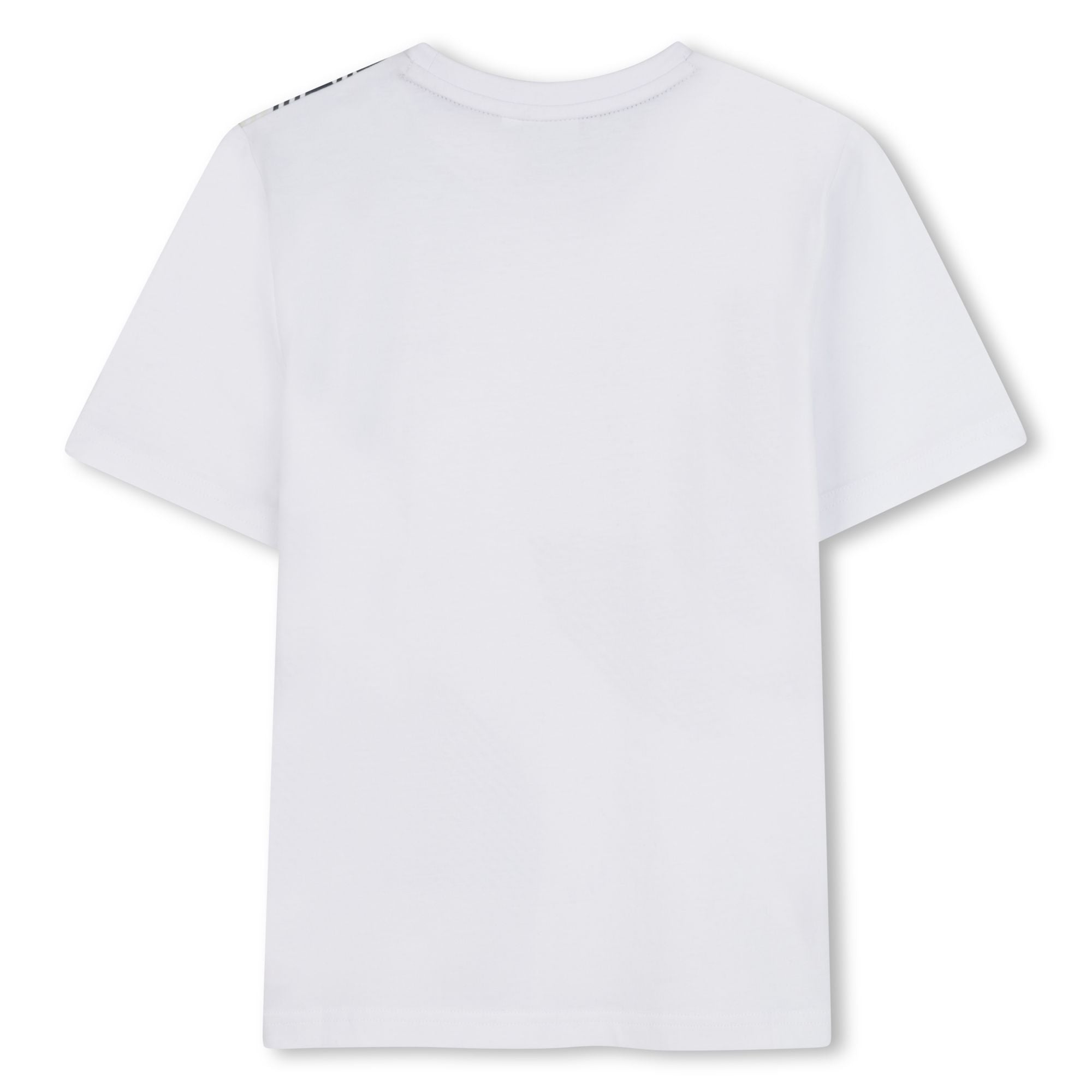 Cotton Jersey Short Sleeve T-Shirt with All-Over Print and Logo Hugo Boss
