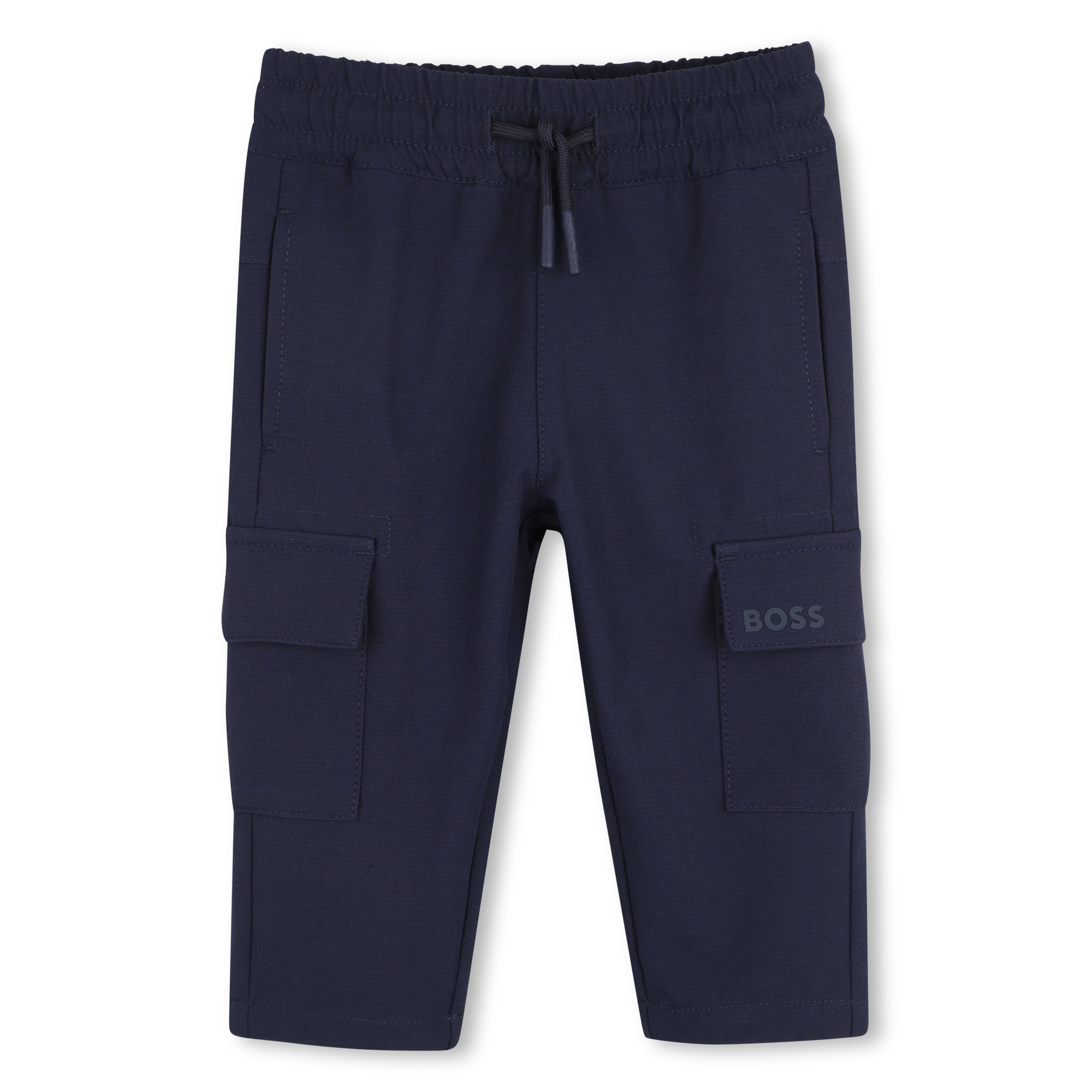 Stretchy Cargo Pants in Navy Blue Hugo Boss