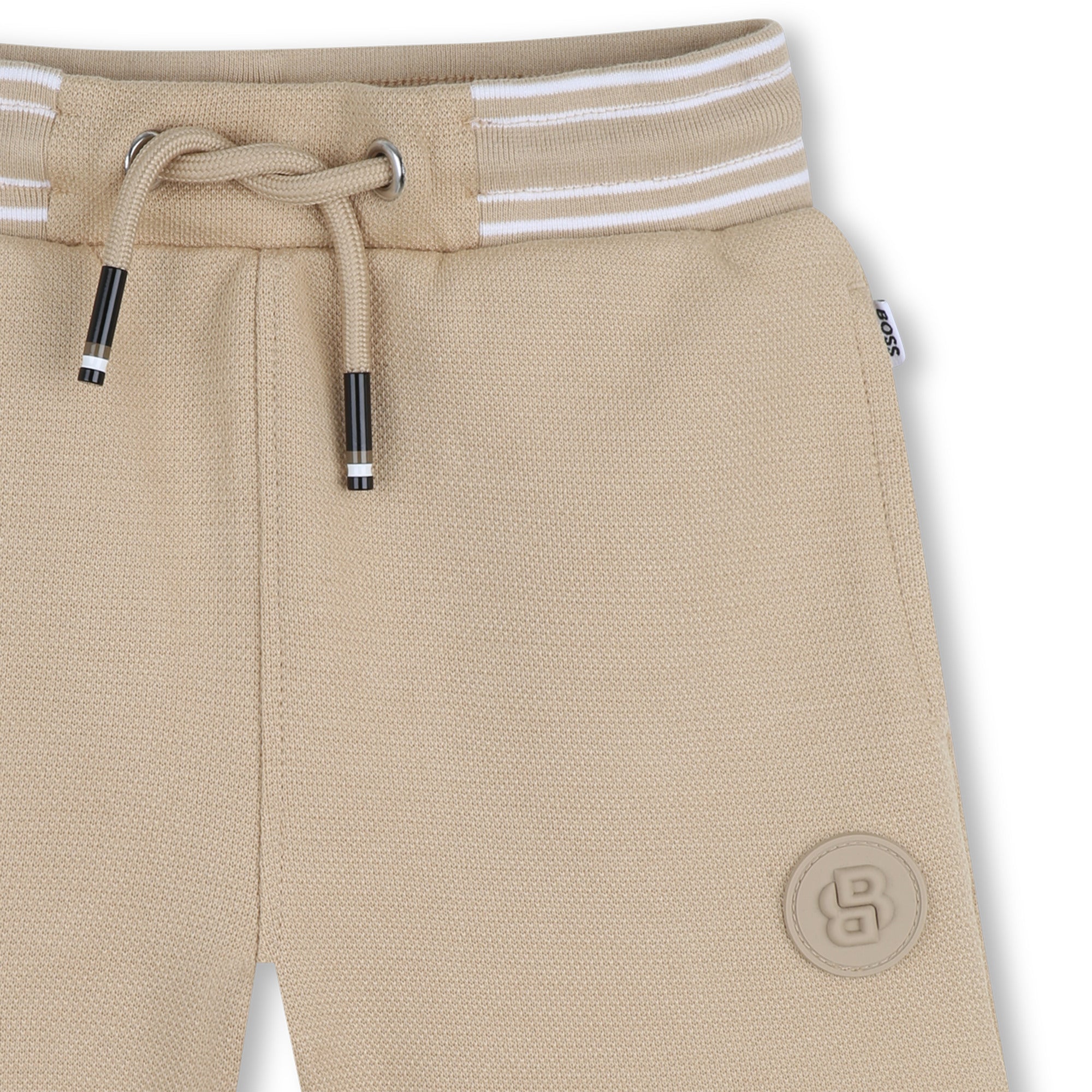 Baby Cotton Bermuda Shorts in Beige Hugo Boss