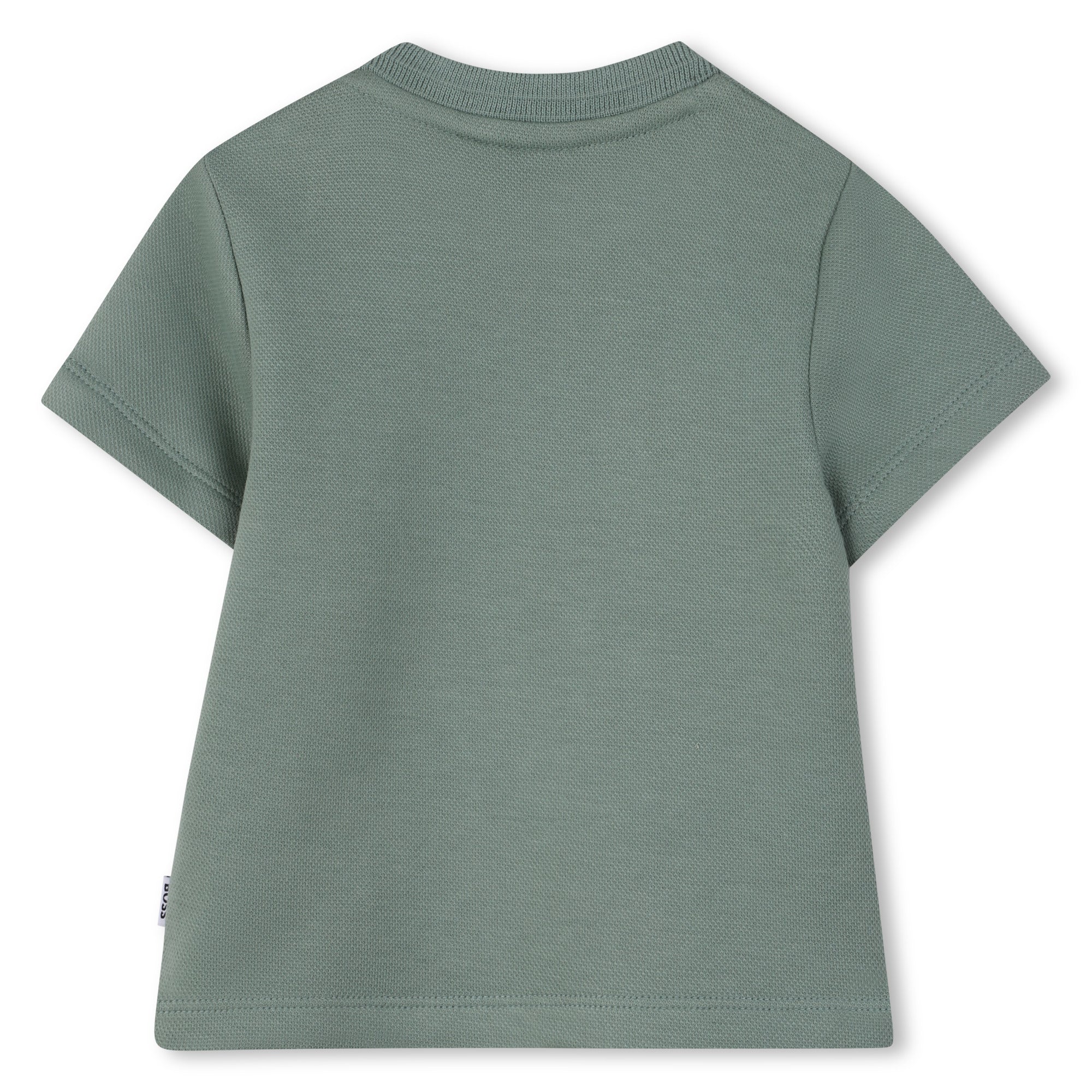 Graphic Logo Cotton Piqué T-Shirt in Sage Green Hugo Boss