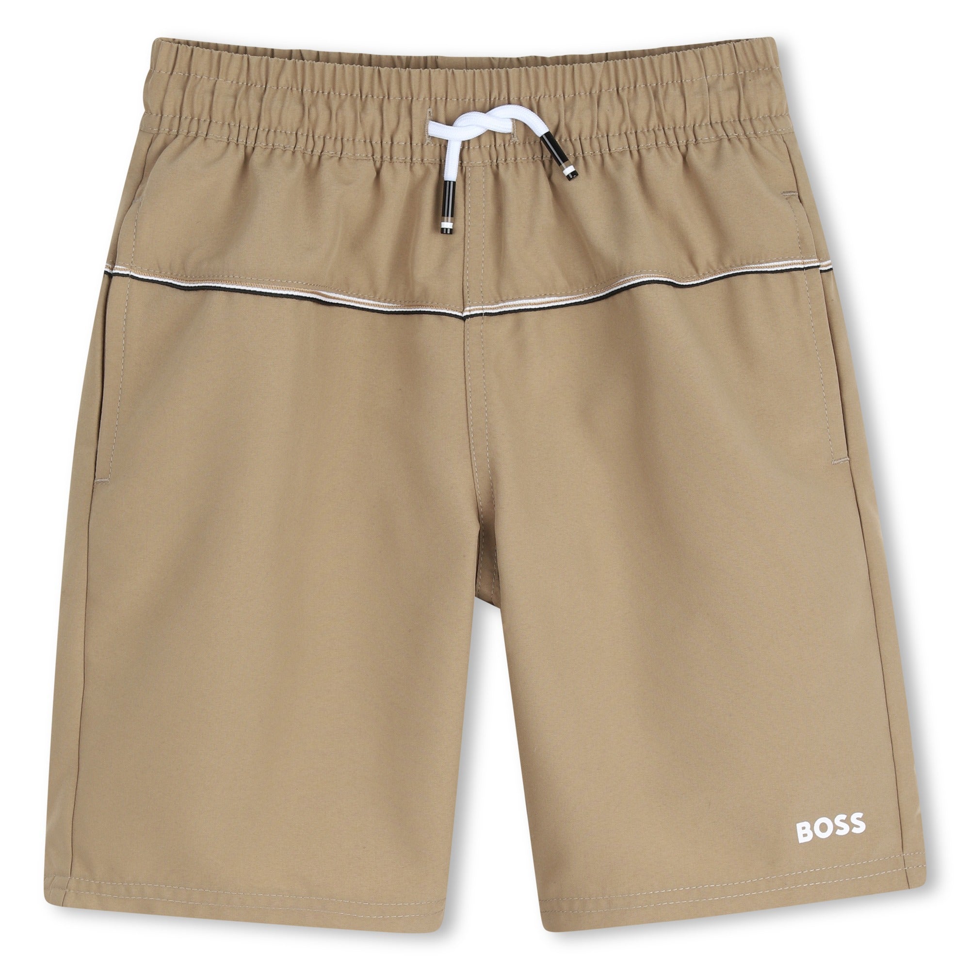 Boys Surfer Swim Shorts in Beige Hugo Boss