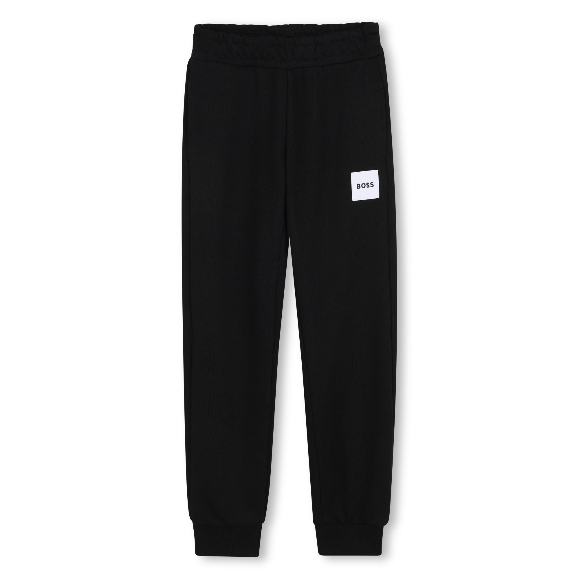 Boys Logo Fleece Jogging Pants in Black Hugo Boss