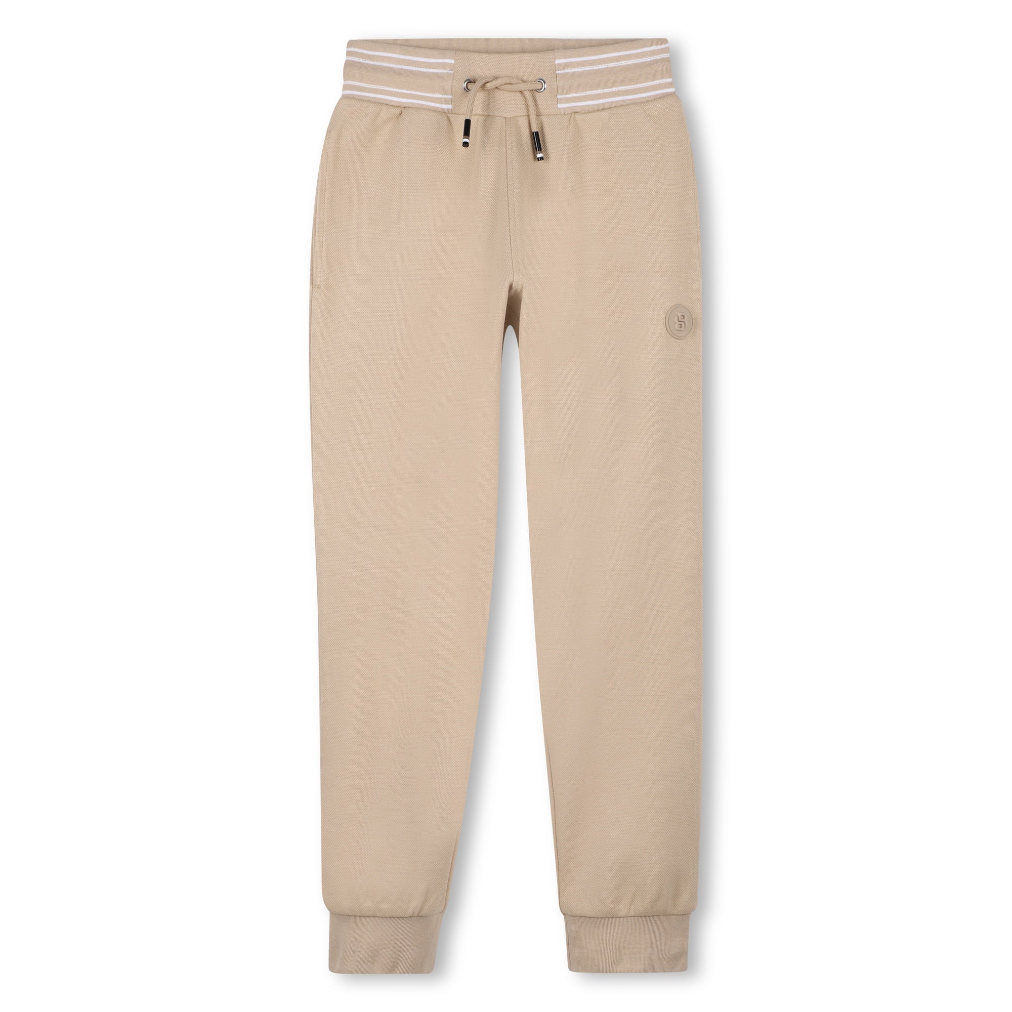 Boys Piqué Jogging Pants in Beige Hugo Boss