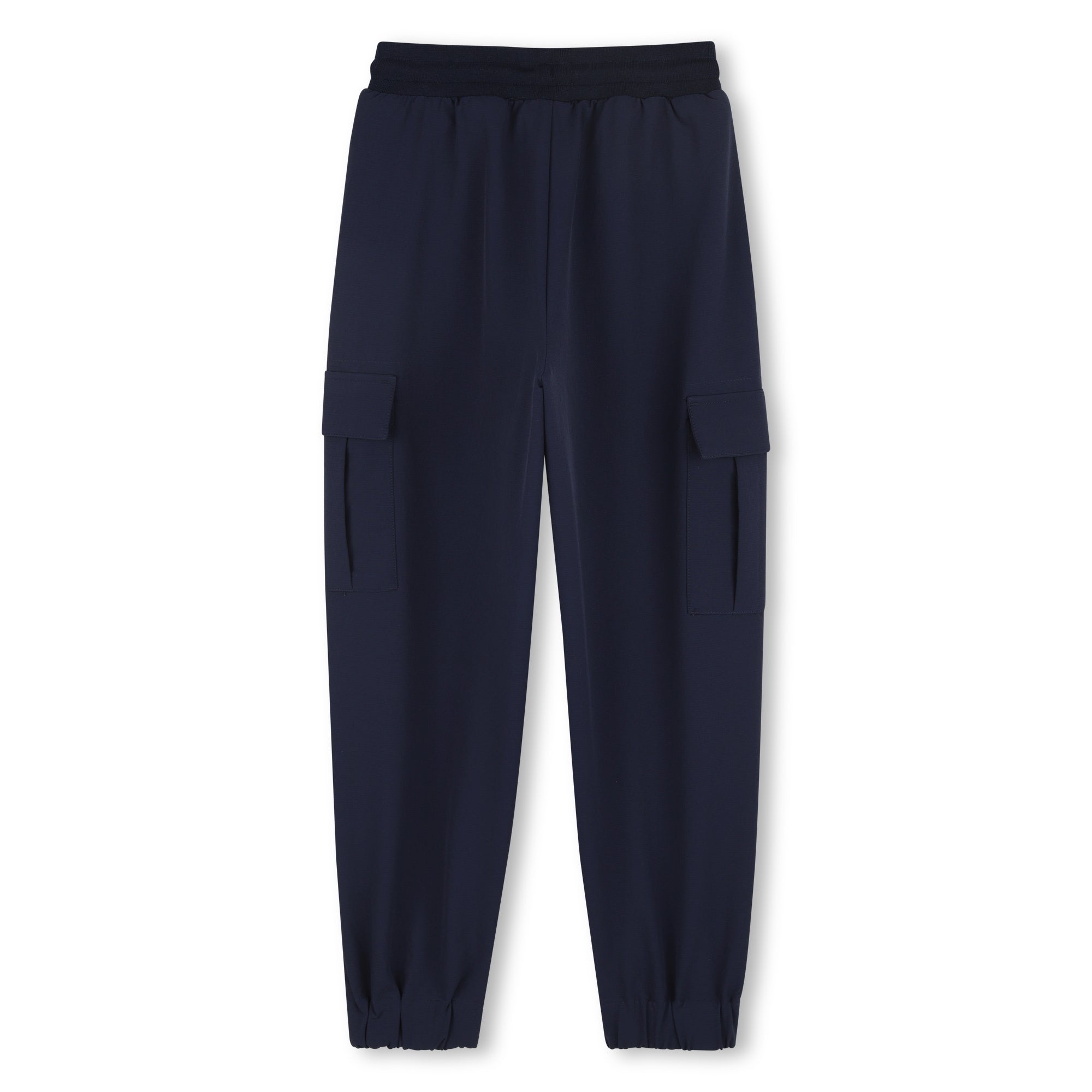 Boys Stretchy Cargo Joggers in Navy Blue Hugo Boss