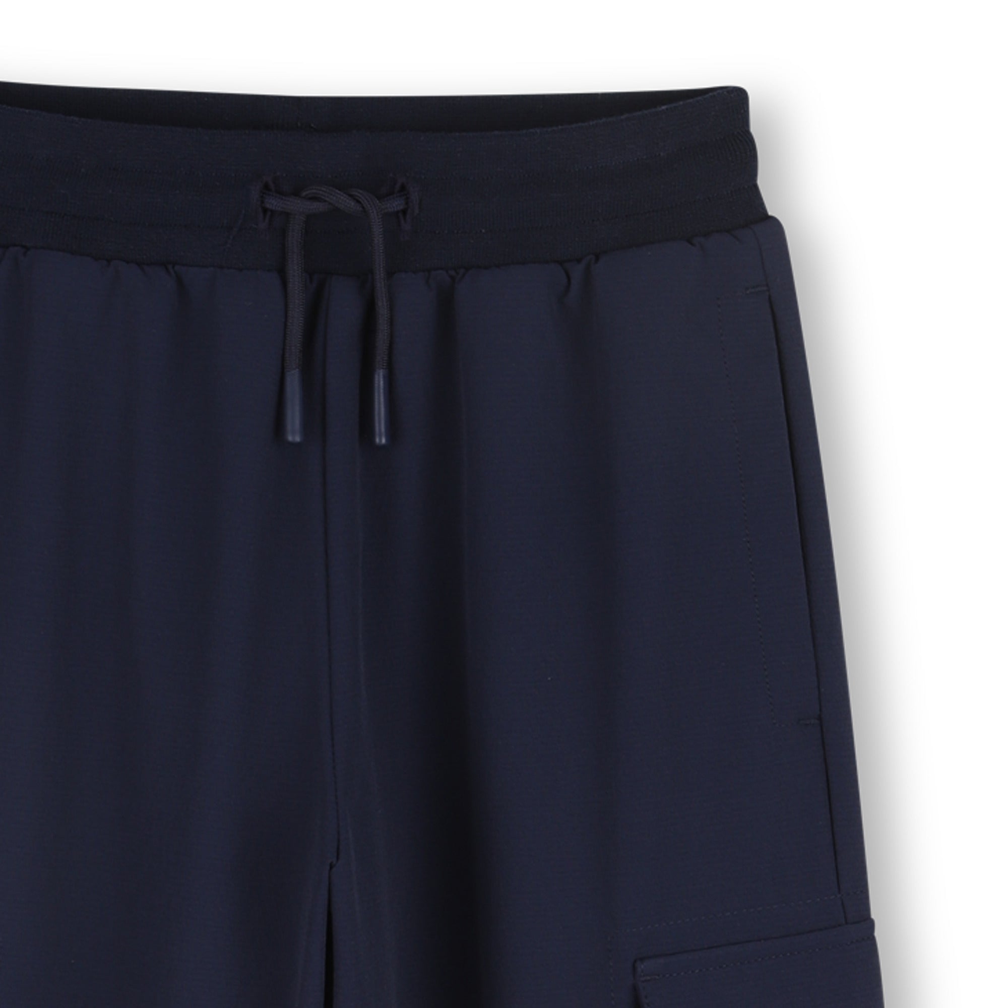 Boys Stretchy Cargo Joggers in Navy Blue Hugo Boss