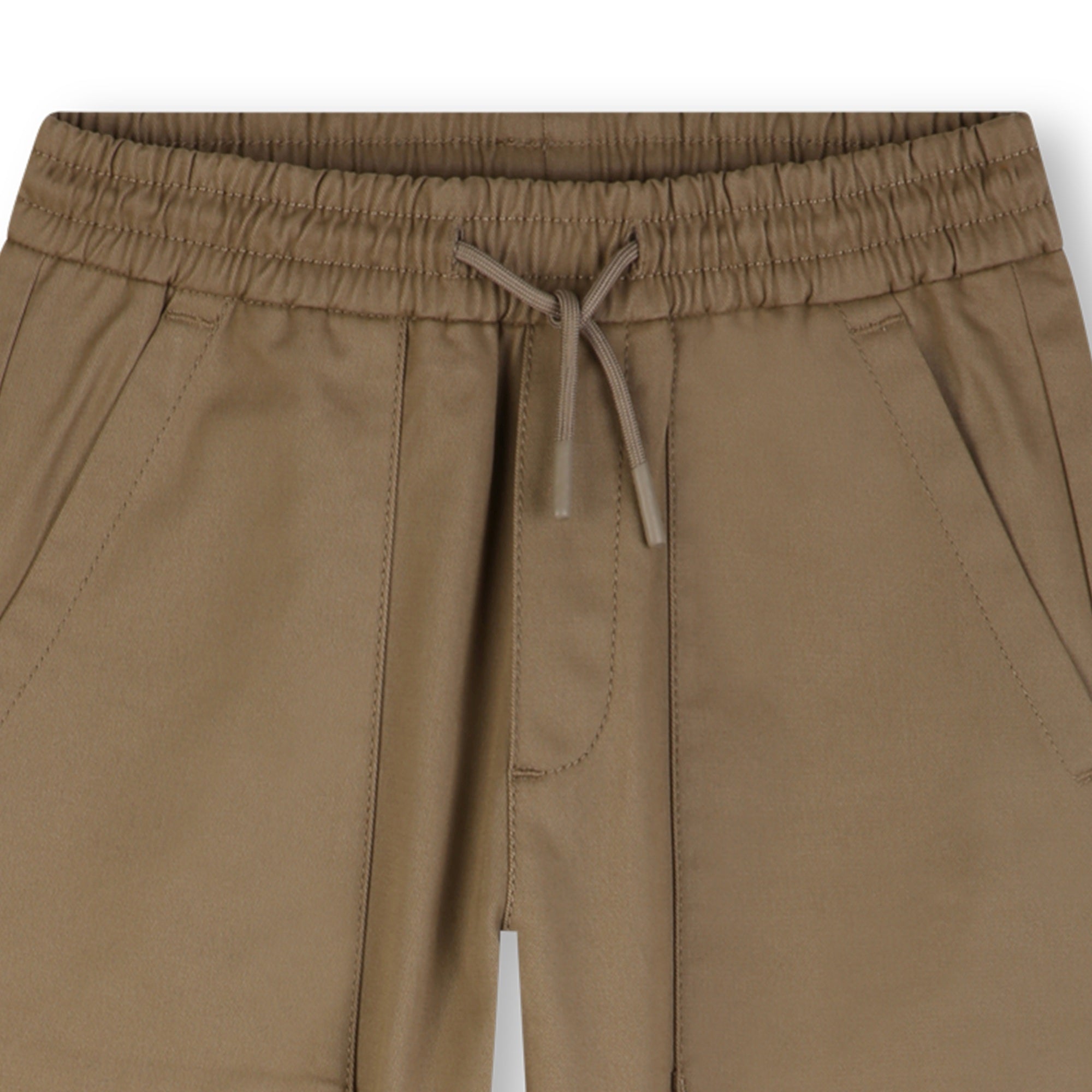 Cotton Cargo Pants with Elastic Waist and Drawcord Hugo Boss