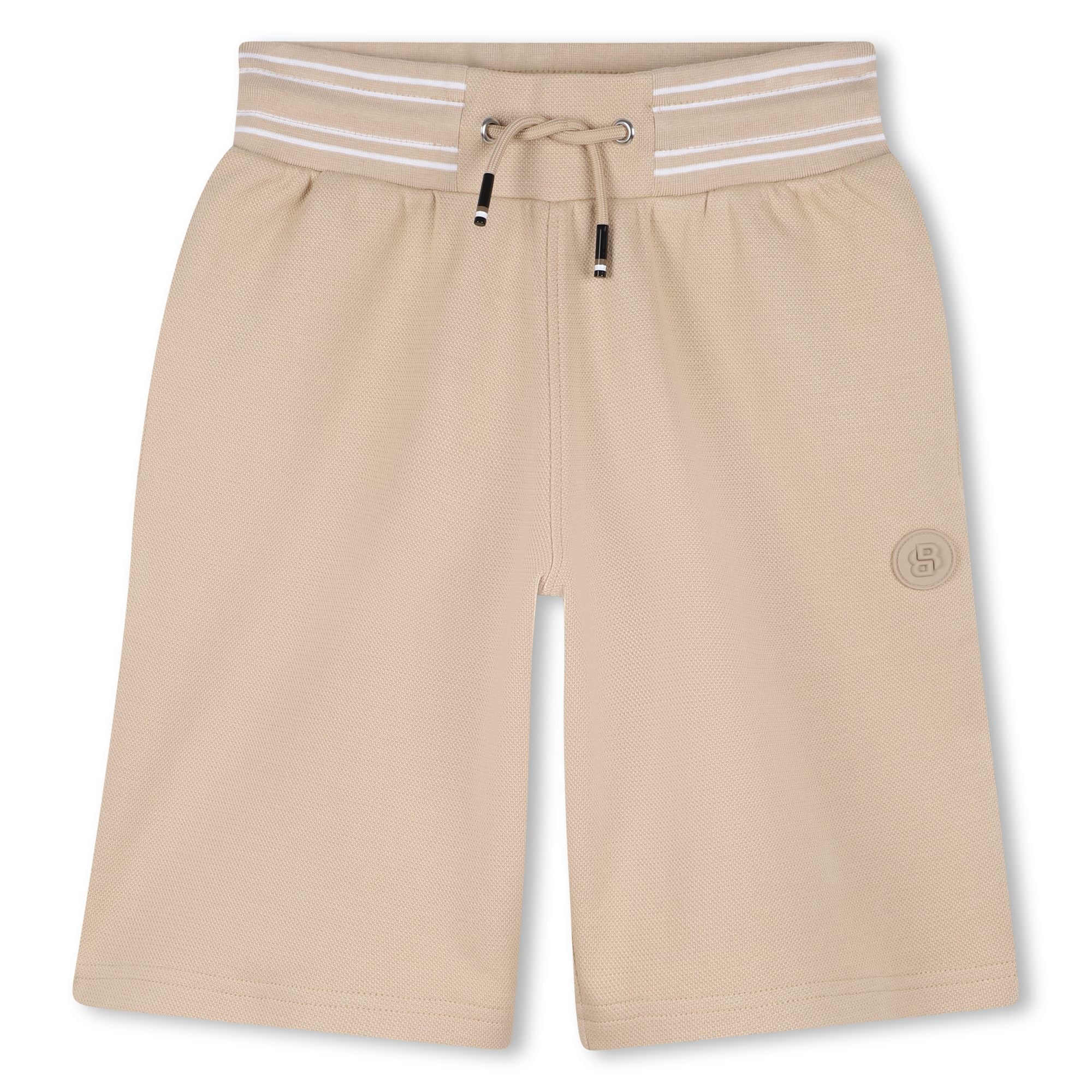 Boys Piqué Jogging Shorts in Beige Hugo Boss