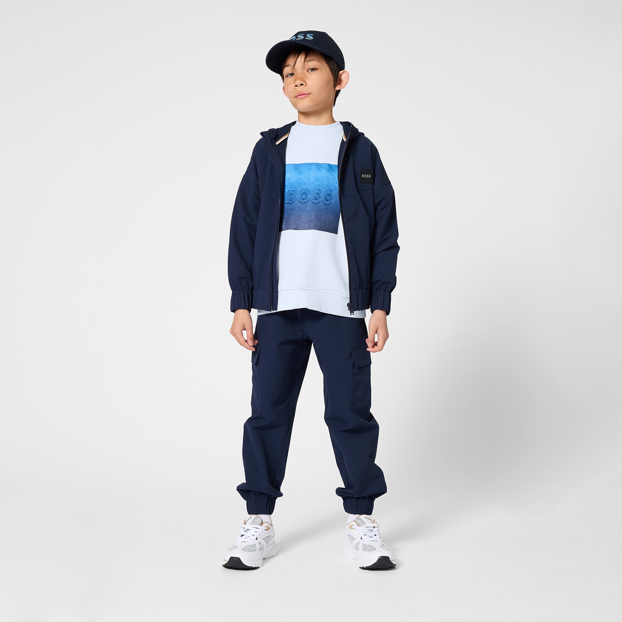 Boys Hooded Windbreaker Hugo Boss