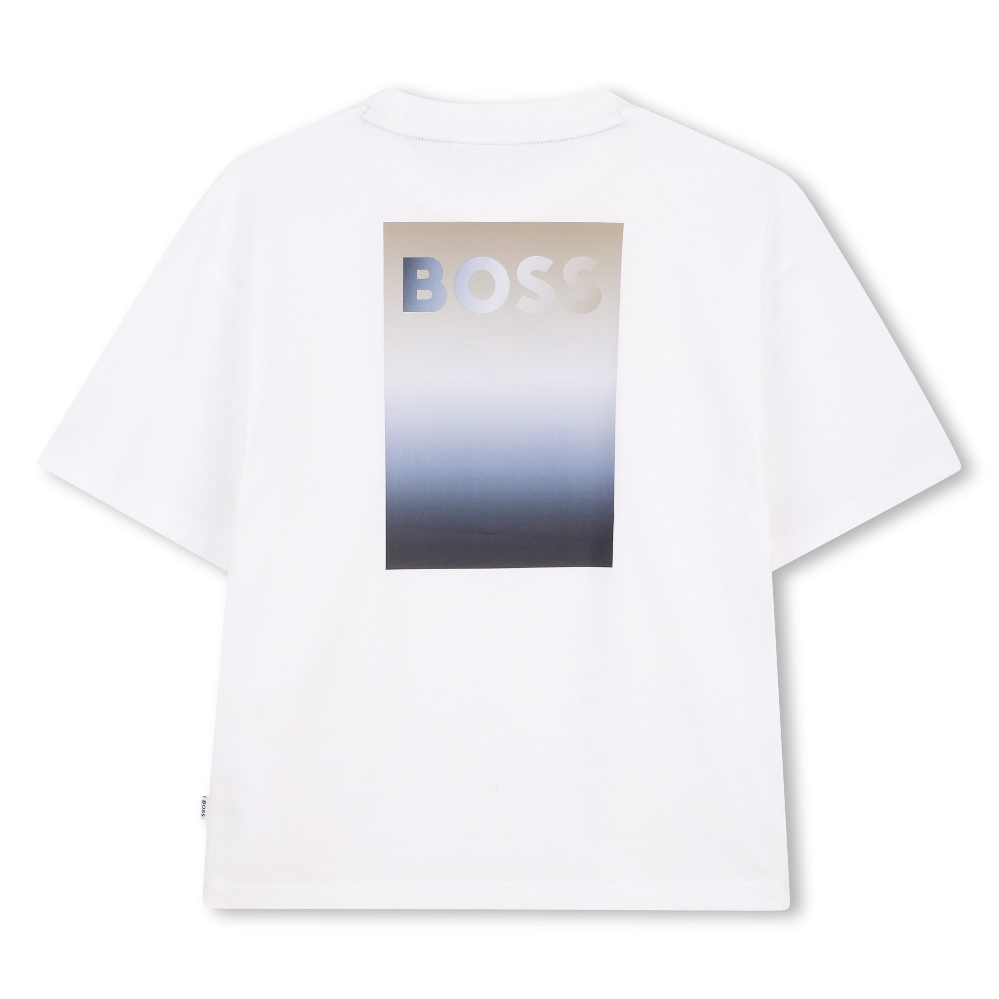 Boys Loose Fit Logo T-Shirt in White Hugo Boss