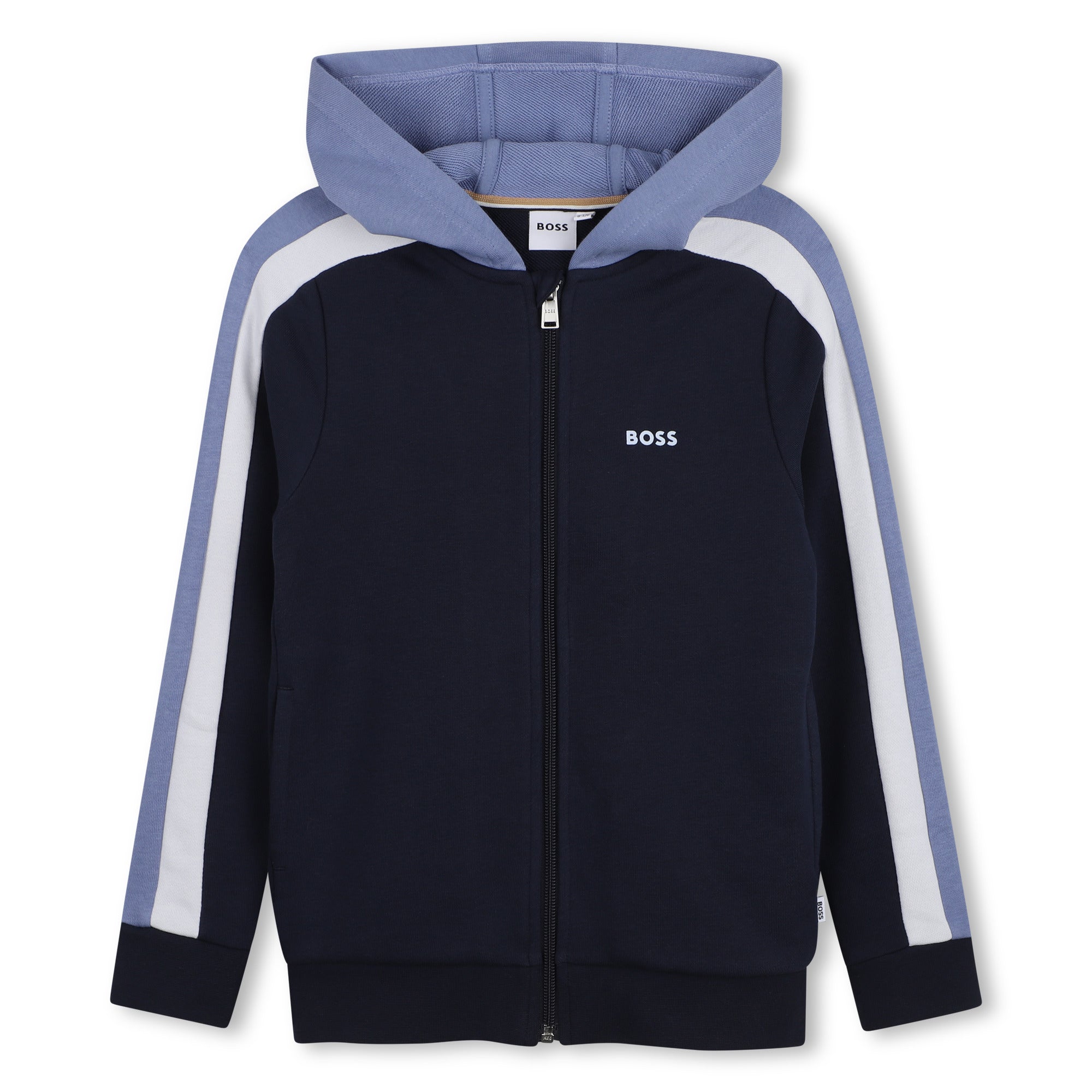 Boys Color-Block Fleece Tracksuit Set in Navy Hugo Boss