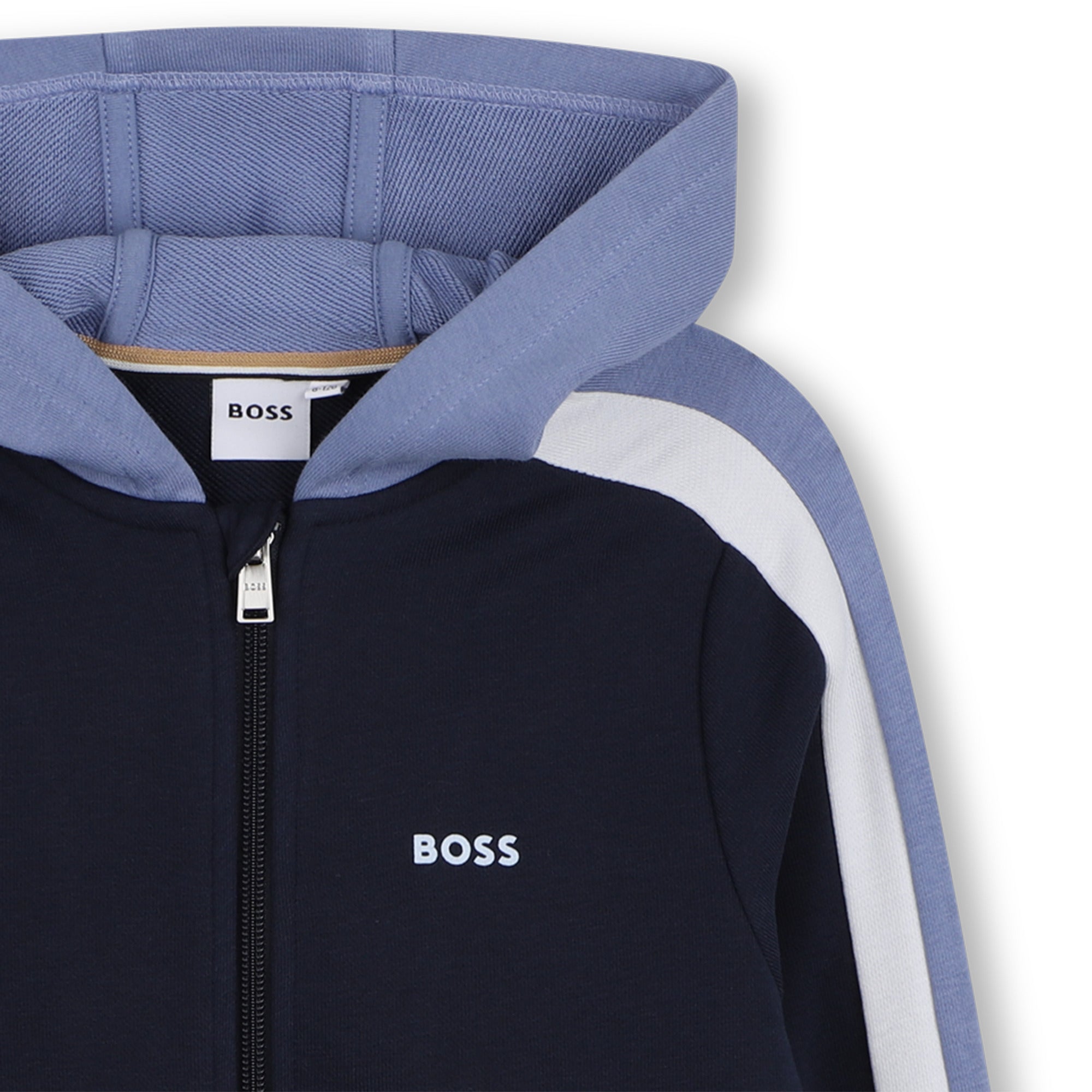 Boys Color-Block Fleece Tracksuit Set in Navy Hugo Boss
