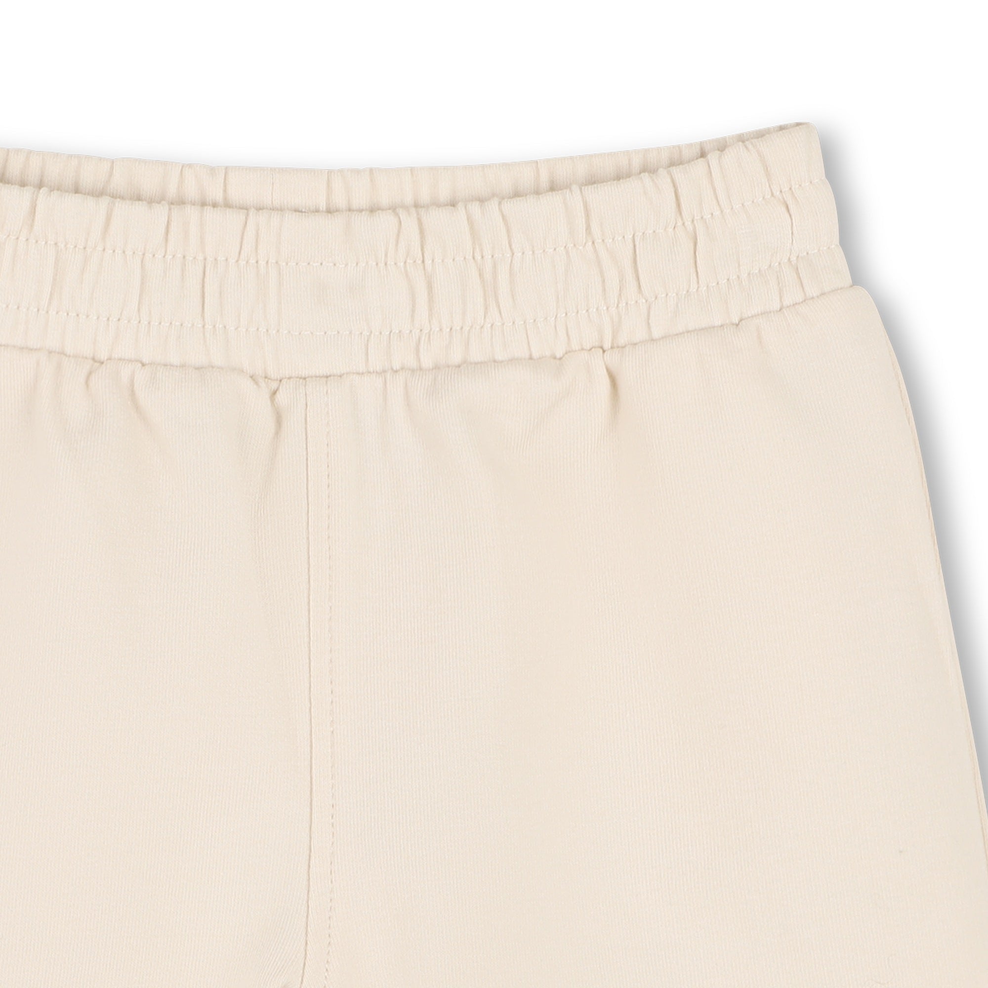 Baby T-Shirt, Sleeveless Hoodie, and Shorts Set in Beige Hugo Boss