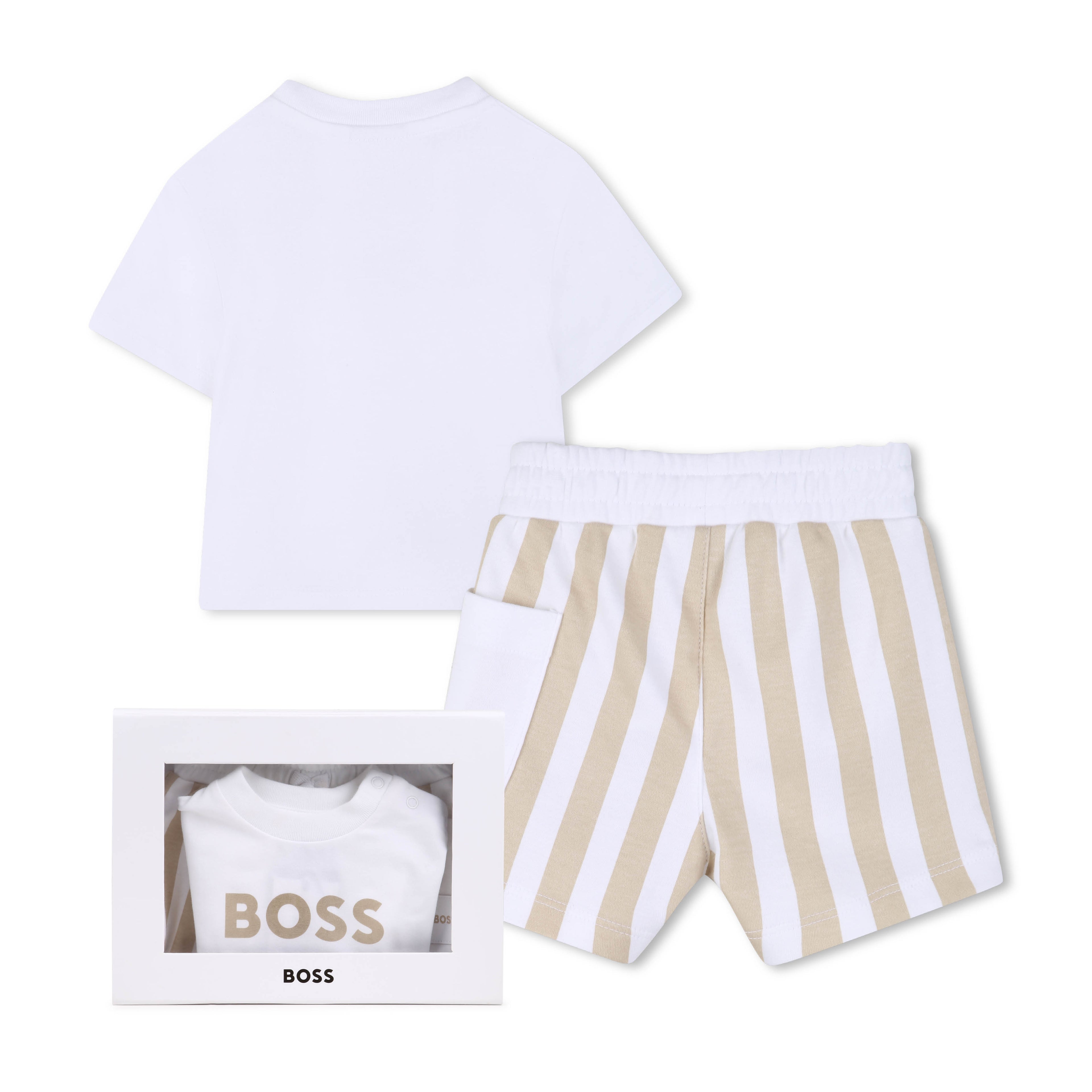 Organic Cotton T-Shirt & Stripe Shorts Gift Set Hugo Boss