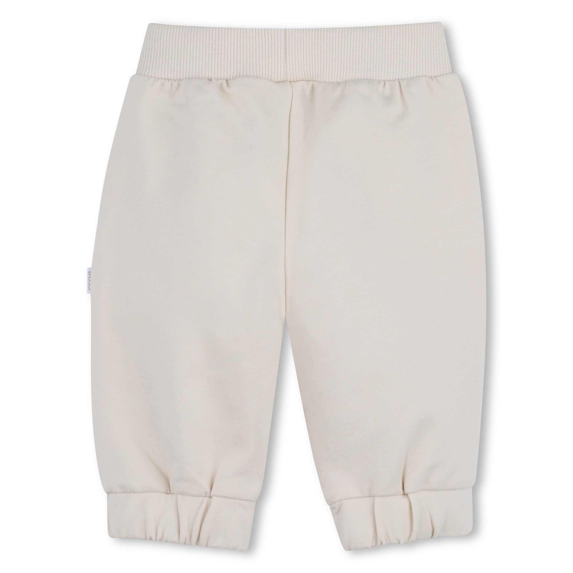 Baby Cardigan, T-Shirt, and Trousers Set in Beige and White Hugo Boss