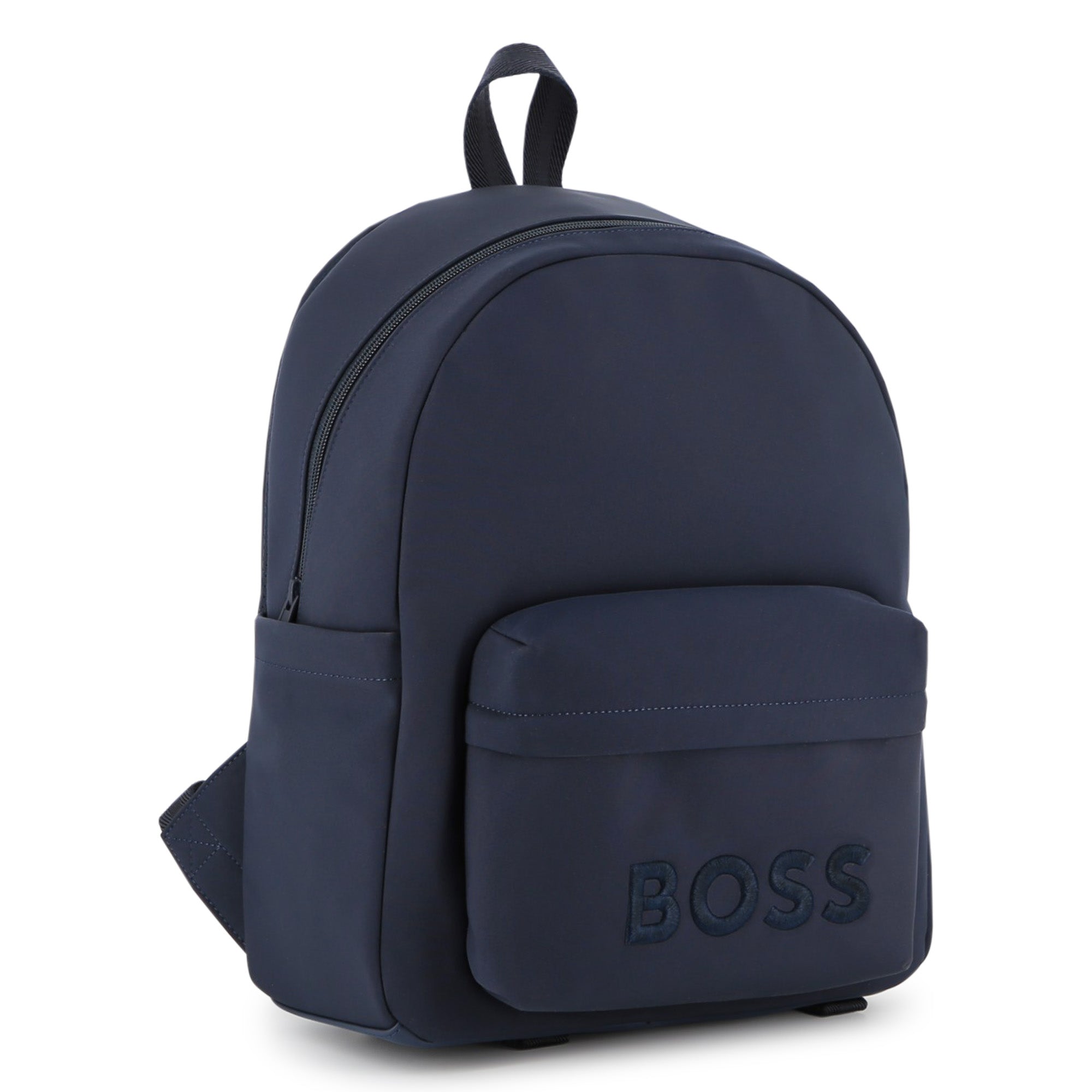 Boys Logo Matte Backpack in Navy Hugo Boss