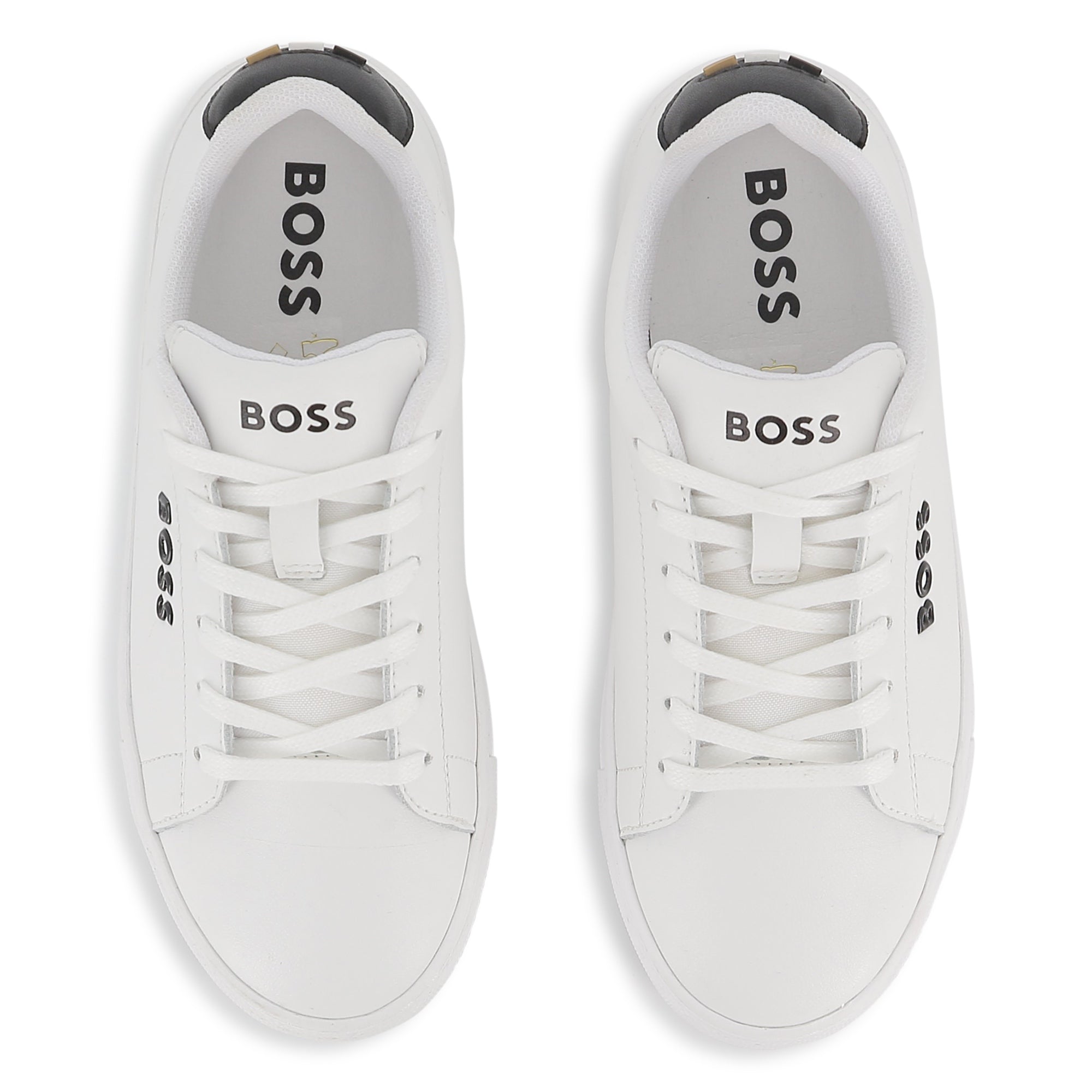 Leather Sneakers with Lace-Up Closure Hugo Boss