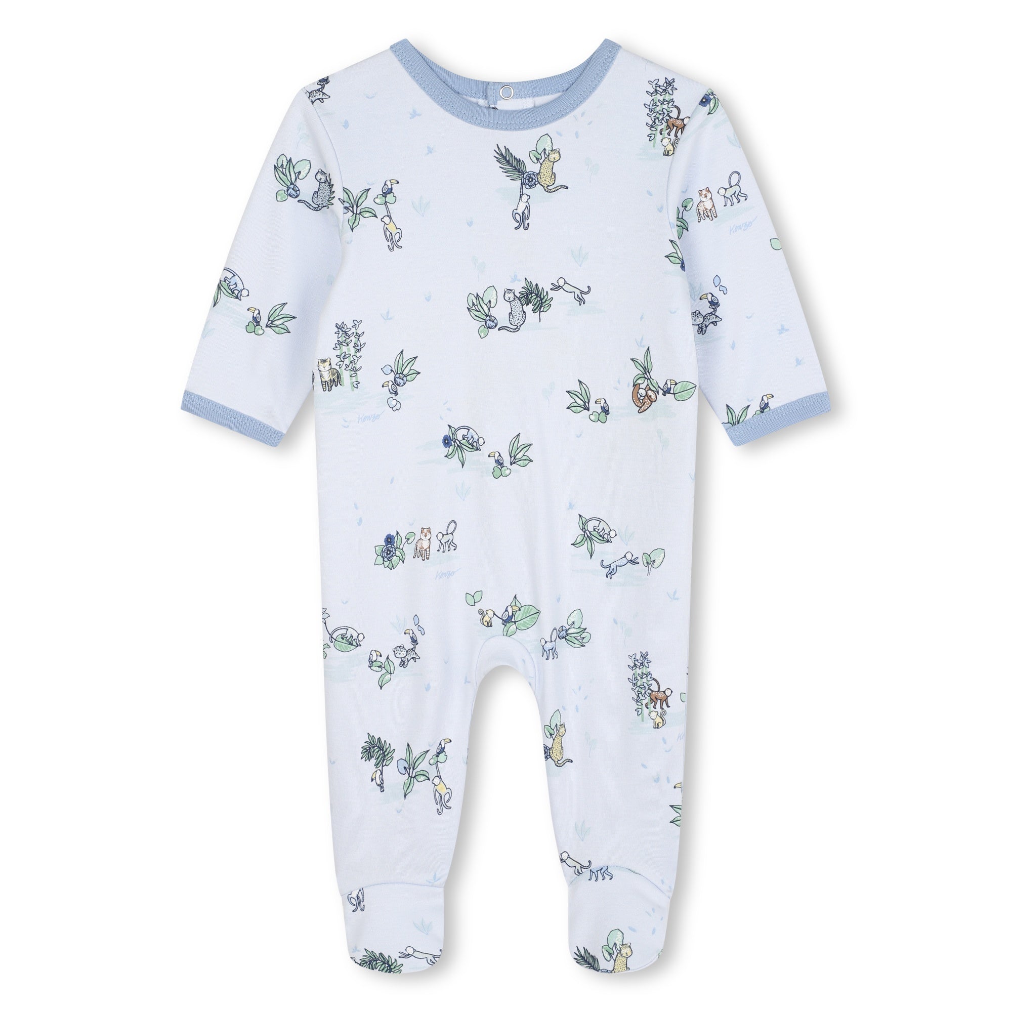 Allover Print Pyjamas, Bib & Beanie Set