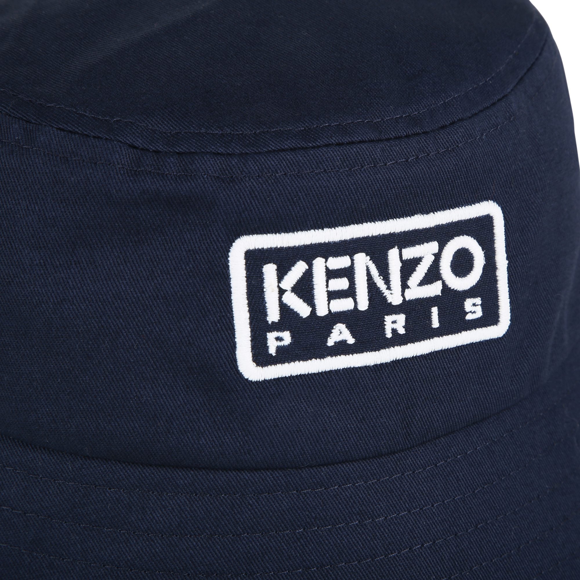 Navy Bucket Hat with Embroidered Badge Kenzo