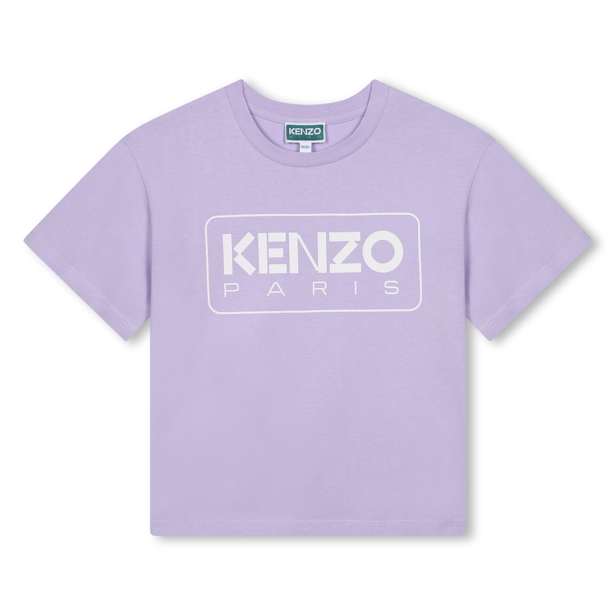 Kids Jersey Tee with "Paris" Print Kenzo
