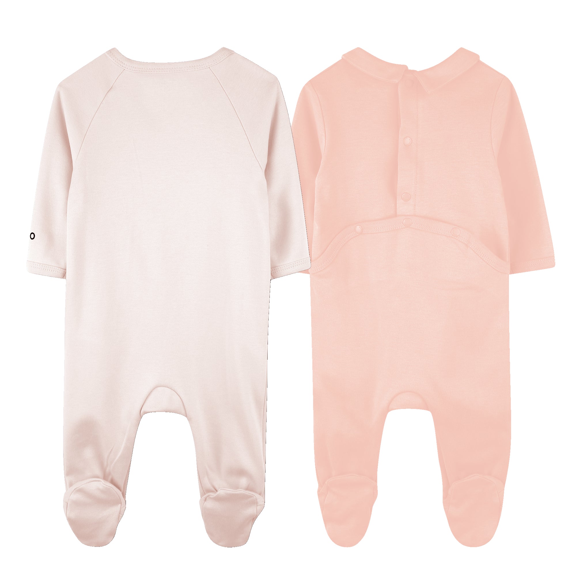 Set of Two Baby Sleepsuits Pink And Blue Set Options