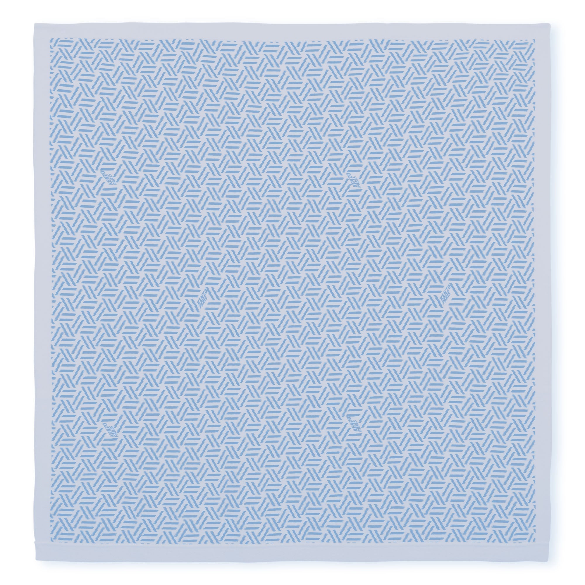 Cotton Baby Blanket with Logo Pattern, Veiled Rose, Sky Blue Kenzo