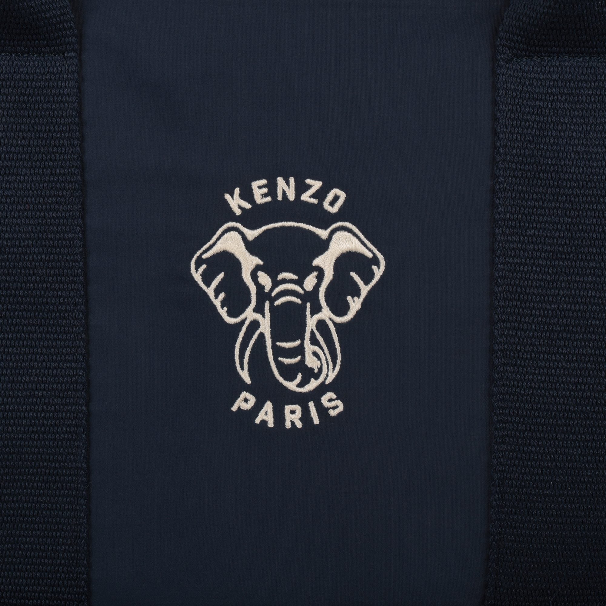 Navy Canvas Changing Bag and Backpack with Embroidered Logo