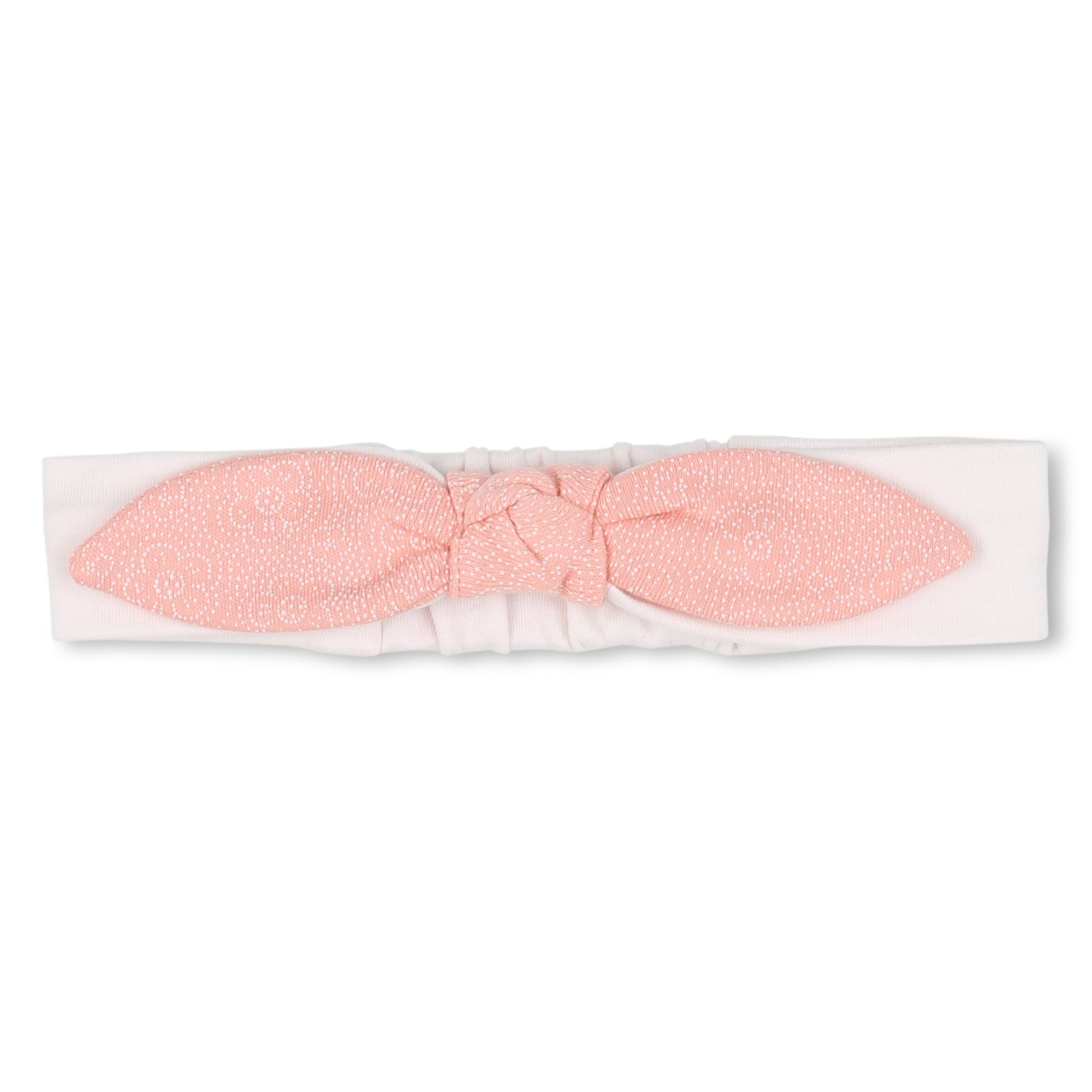 Baby pink dress, white leggings and matching headband set with embroidered detail