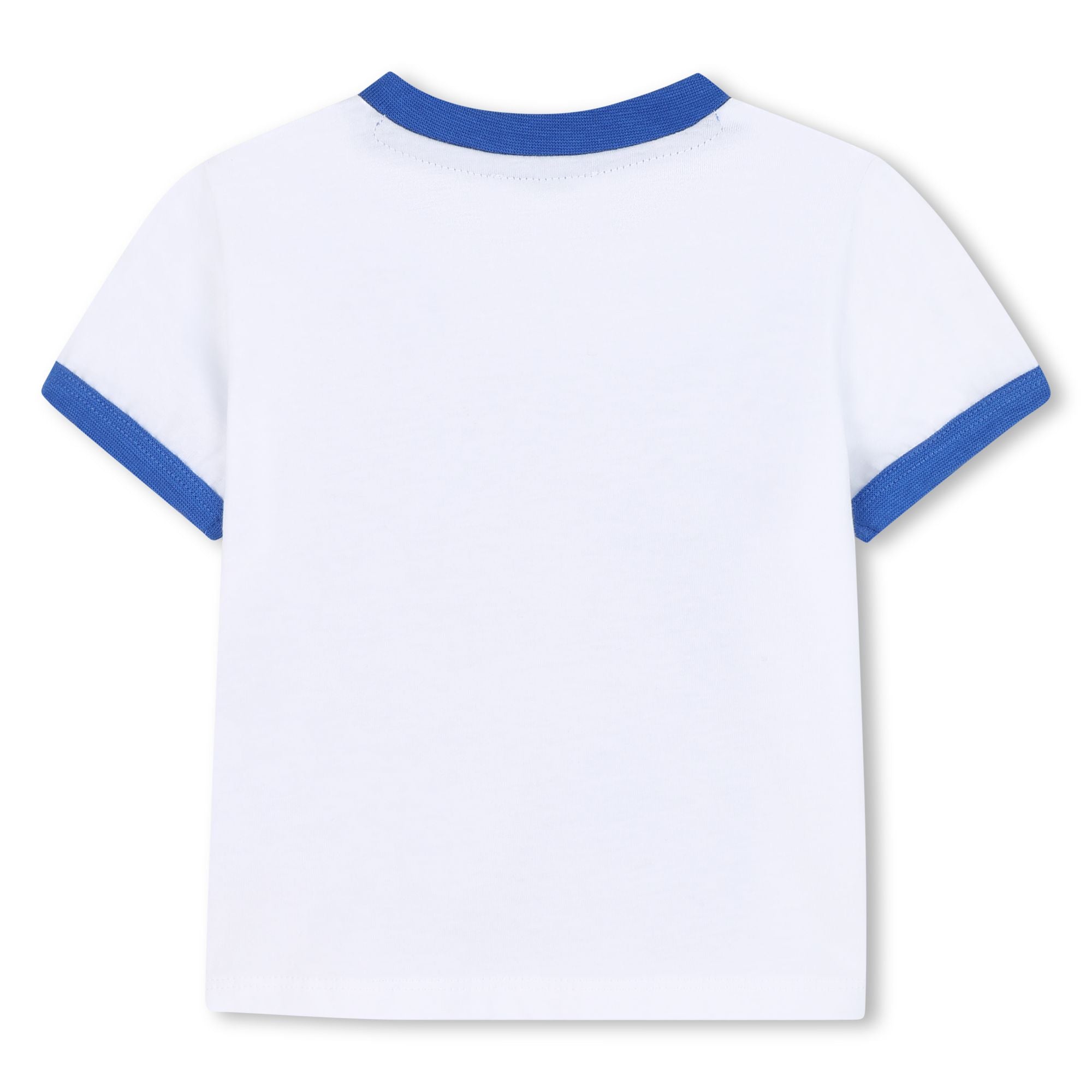 Pack of Two Graphic T-Shirts, White with Contrast Trim