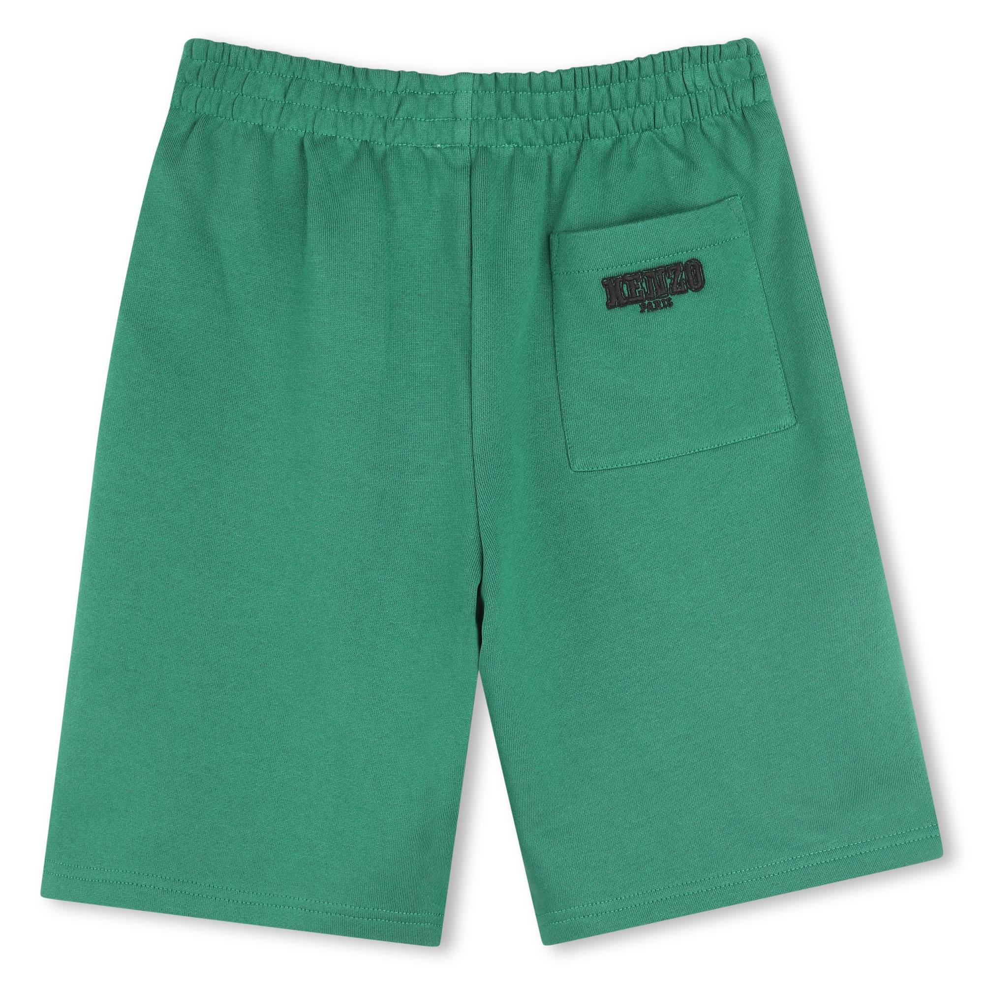 Embroidered Tiger Bermuda Shorts, Green Kenzo
