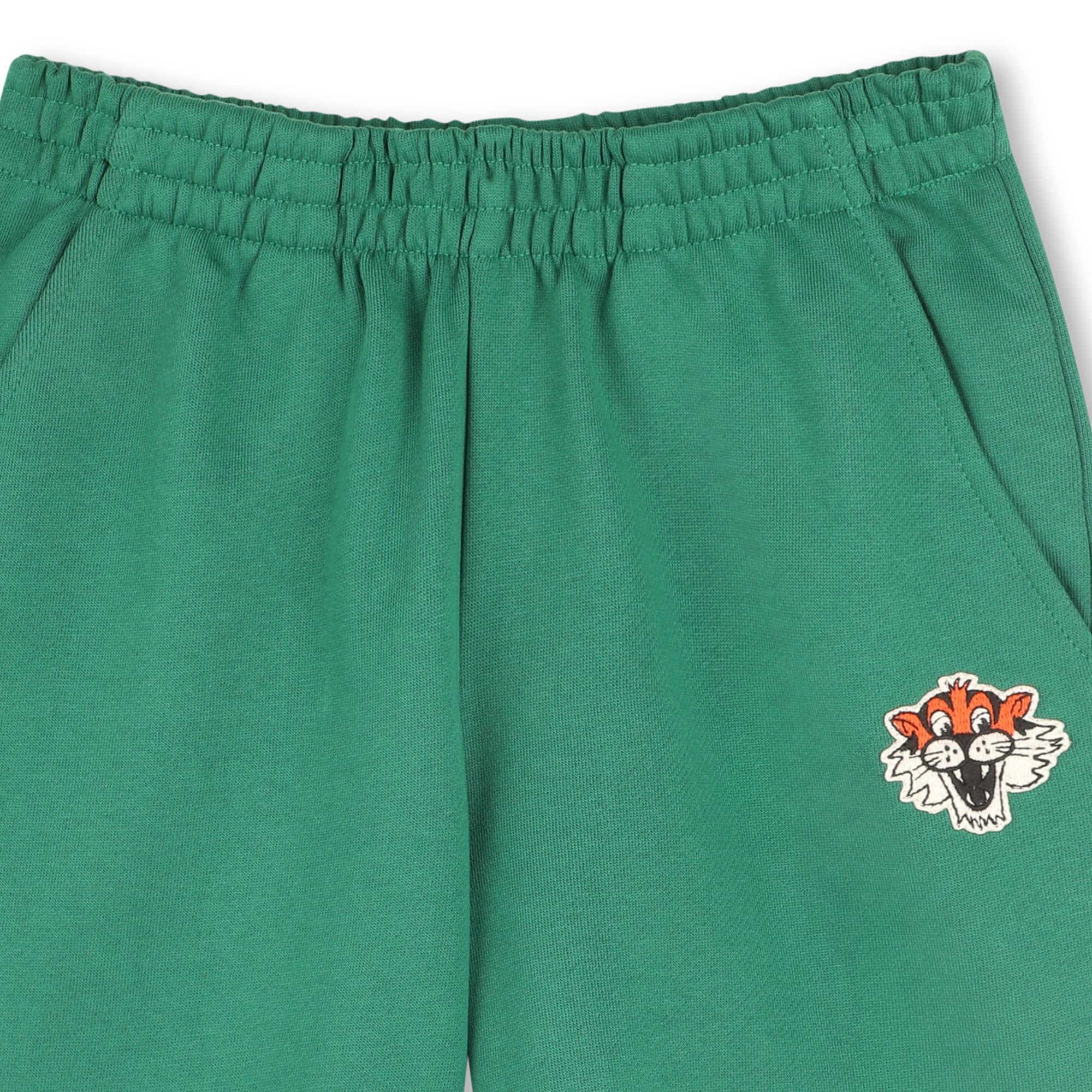Embroidered Tiger Bermuda Shorts, Green