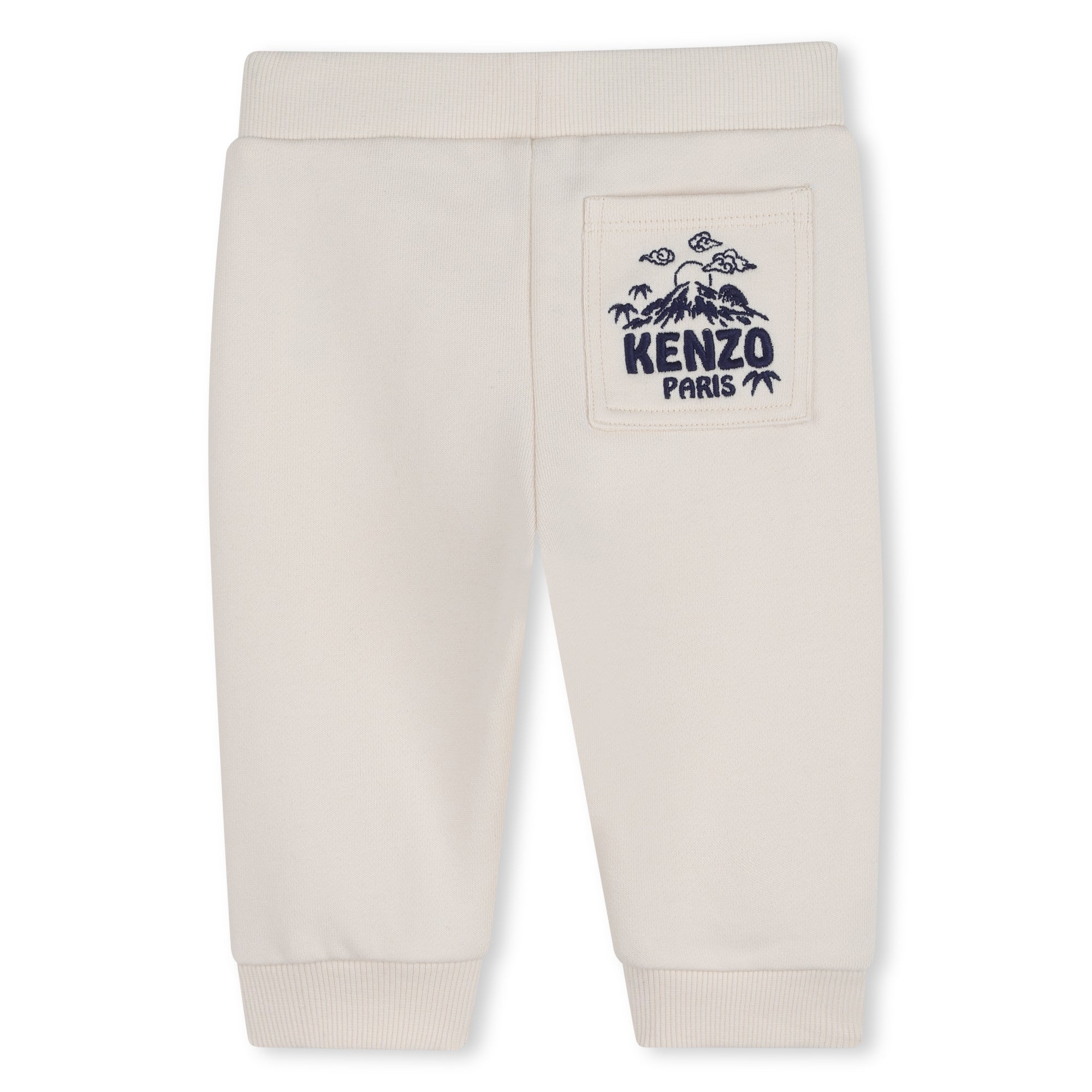 Cardigan & Pants Set in Navy Blue and Off-White Kenzo