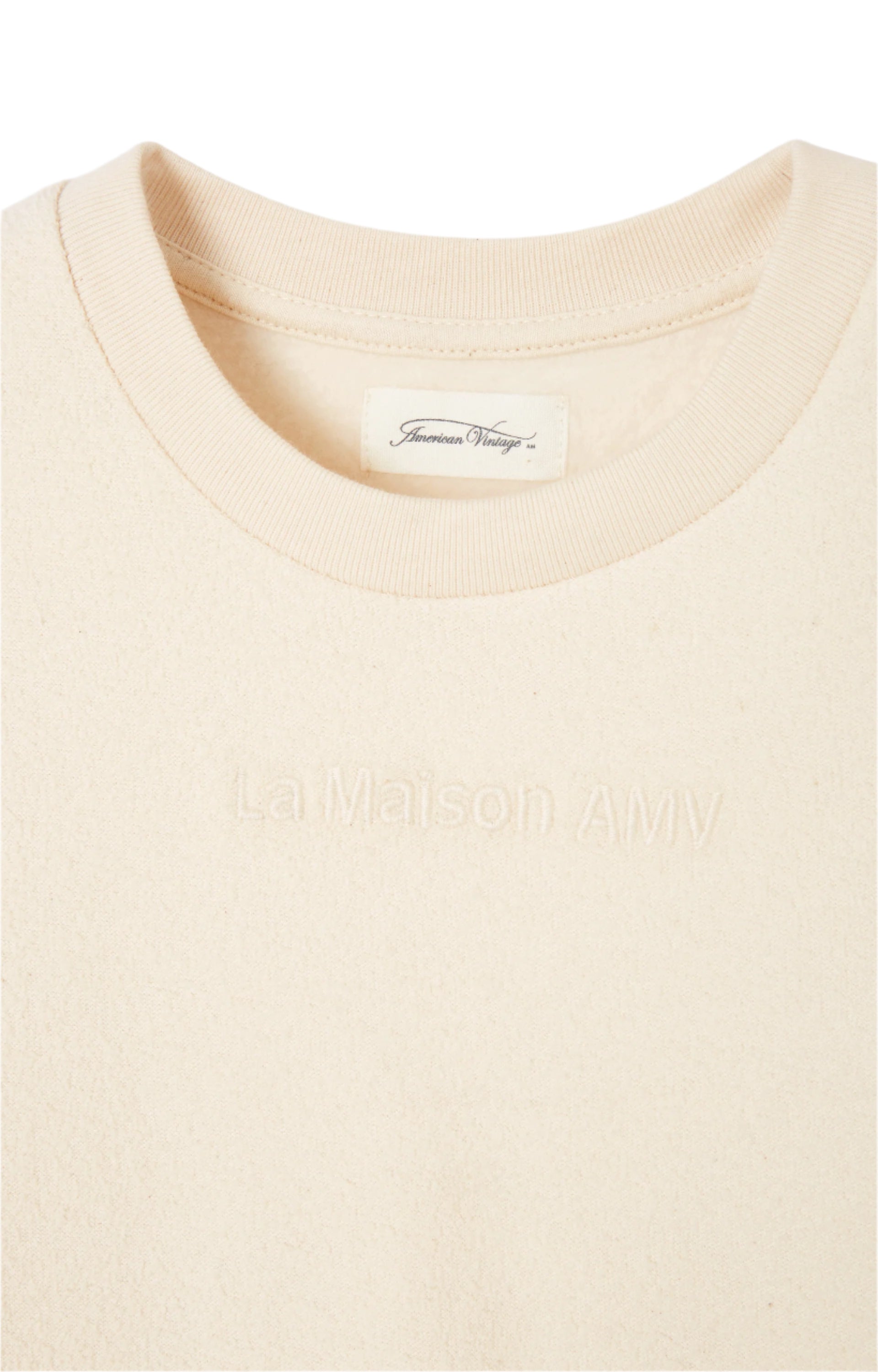 Crew Neck Cotton Sweater American Vintage