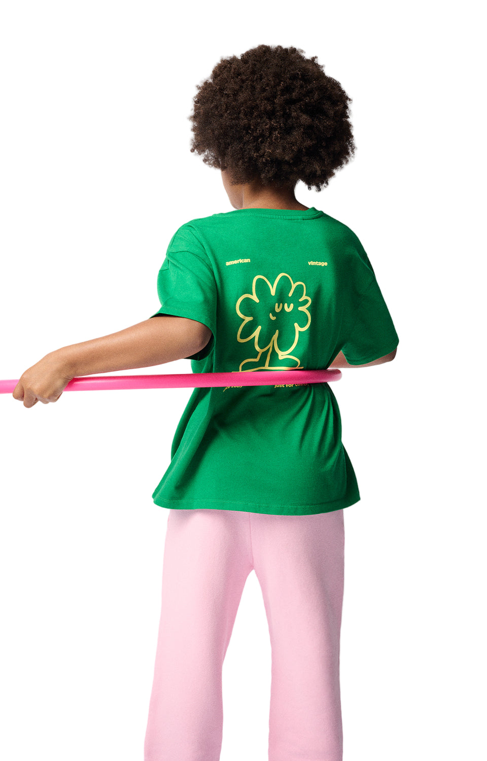 Short Sleeve T-Shirt with Logo Print American Vintage