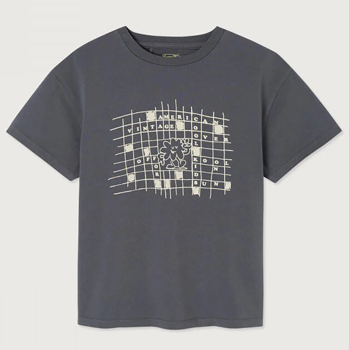 Short Sleeve T-Shirt with Logo Print American Vintage