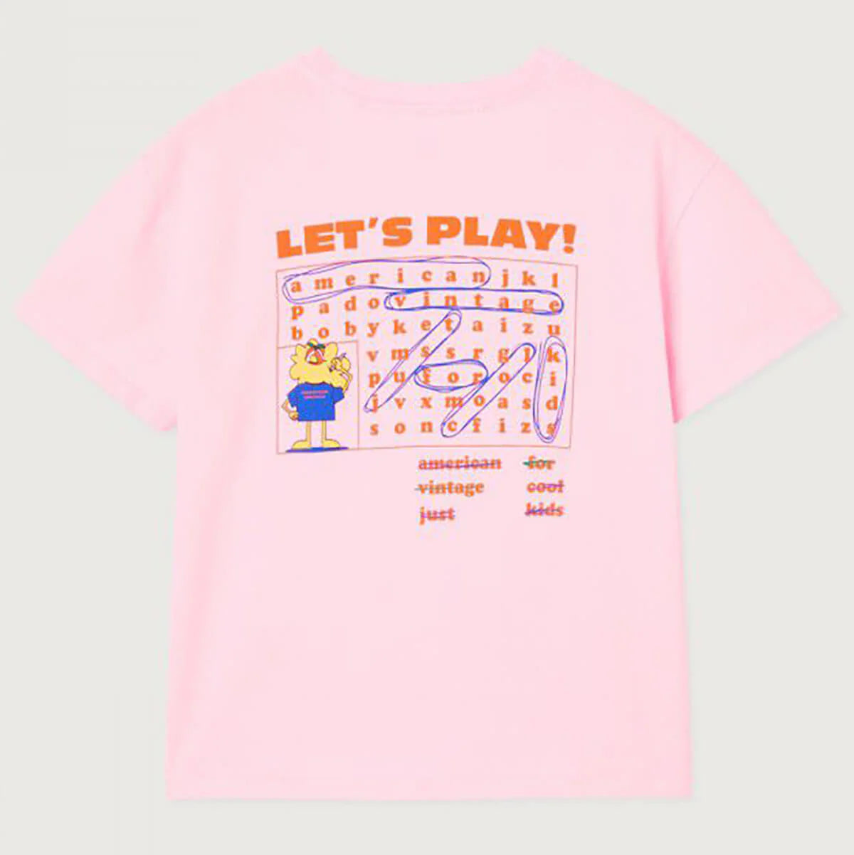 Short Sleeve T-Shirt with Logo Print American Vintage