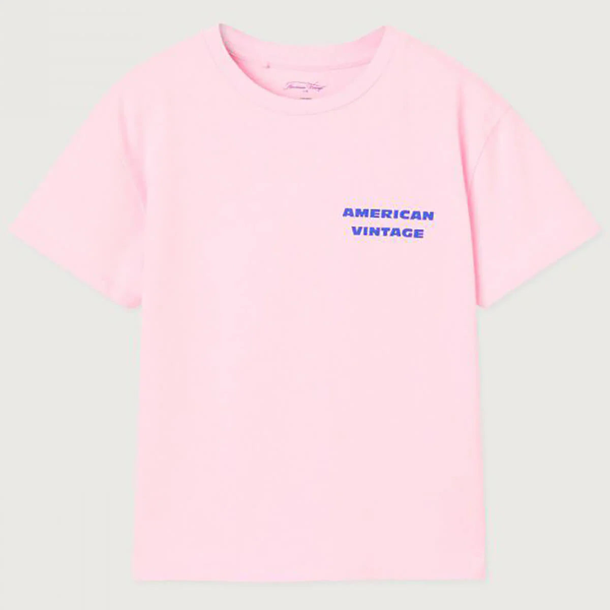 Short Sleeve T-Shirt with Logo Print American Vintage